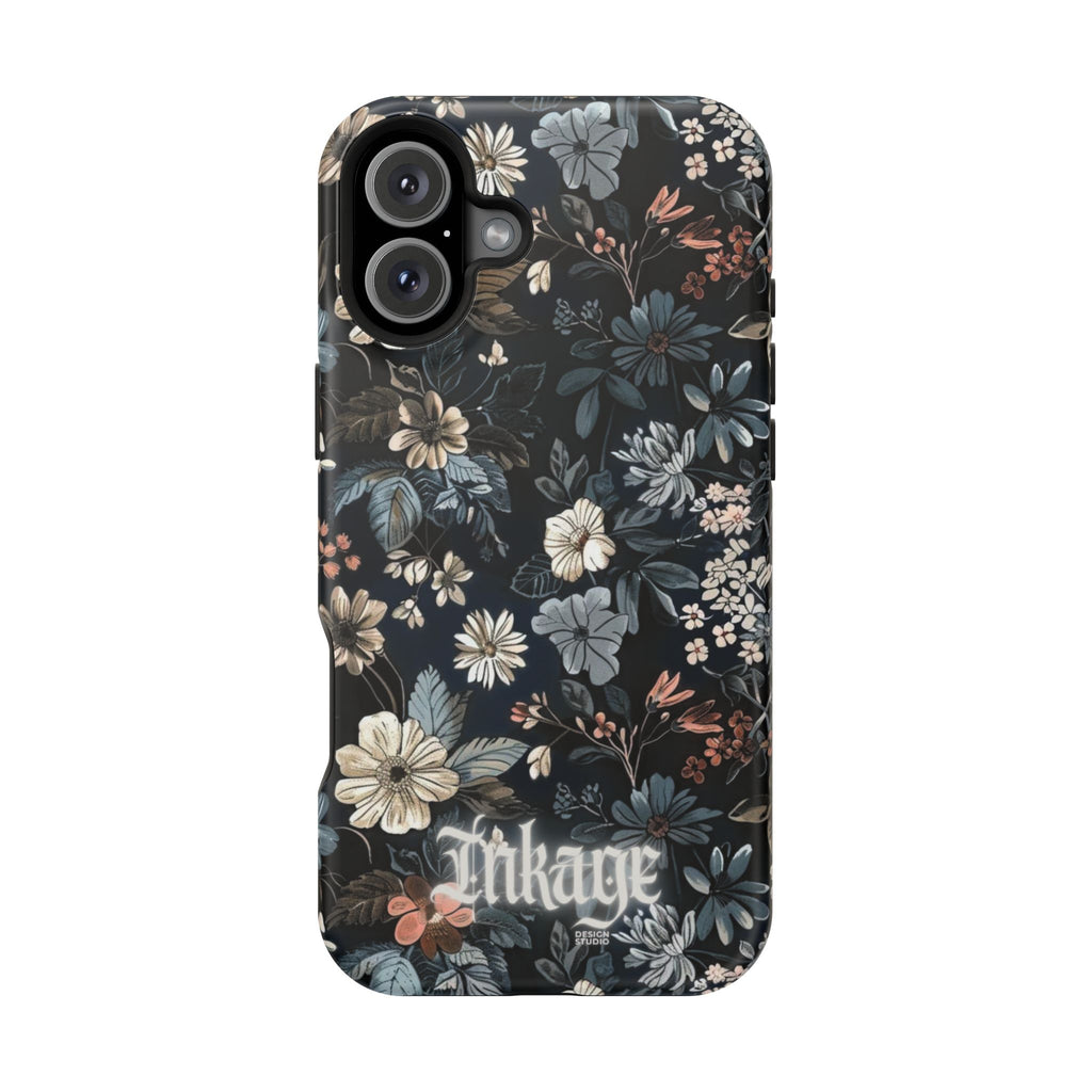 Black Florals Magnetic Phone Cases (Minimal)