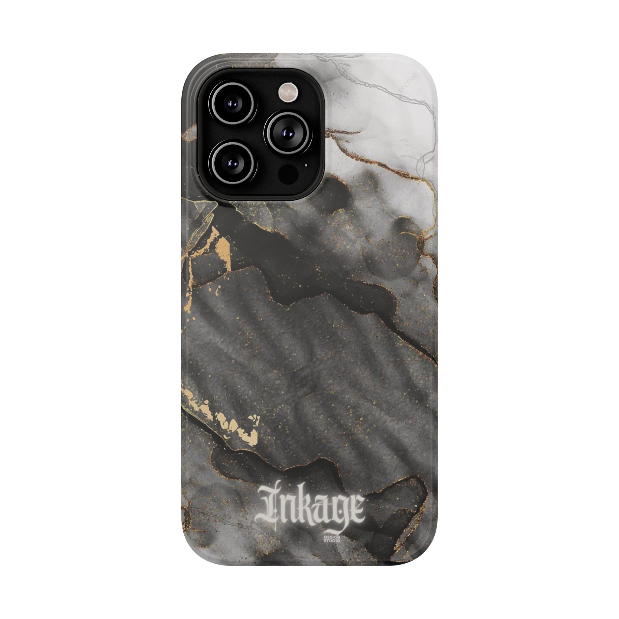 White Noir Marble Gold Foil Magnetic Phone Cases