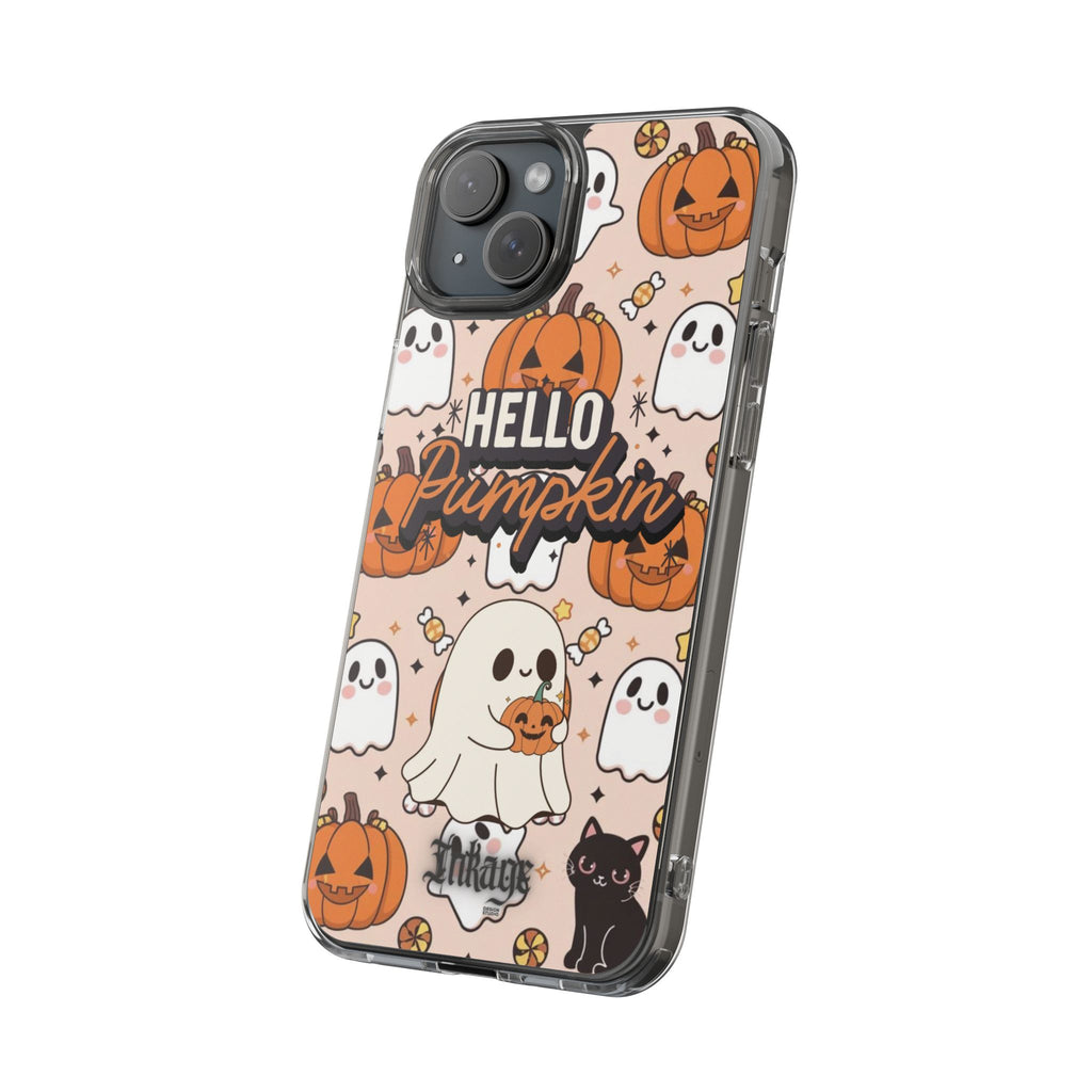 Cute Pumpkin Ghost Clear Impact Phone Case (Season)