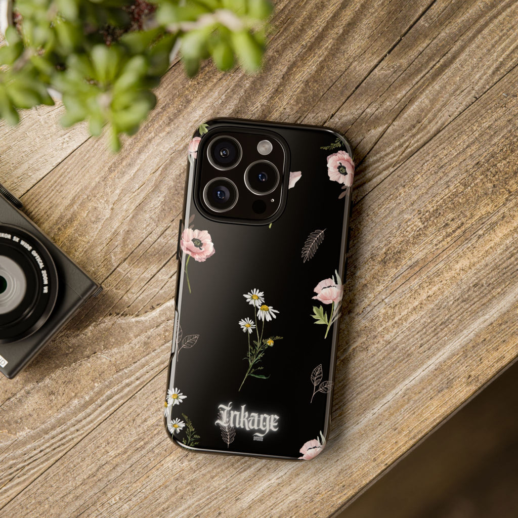 Elegant Black Florals Tough Phone Cases (Minimal)