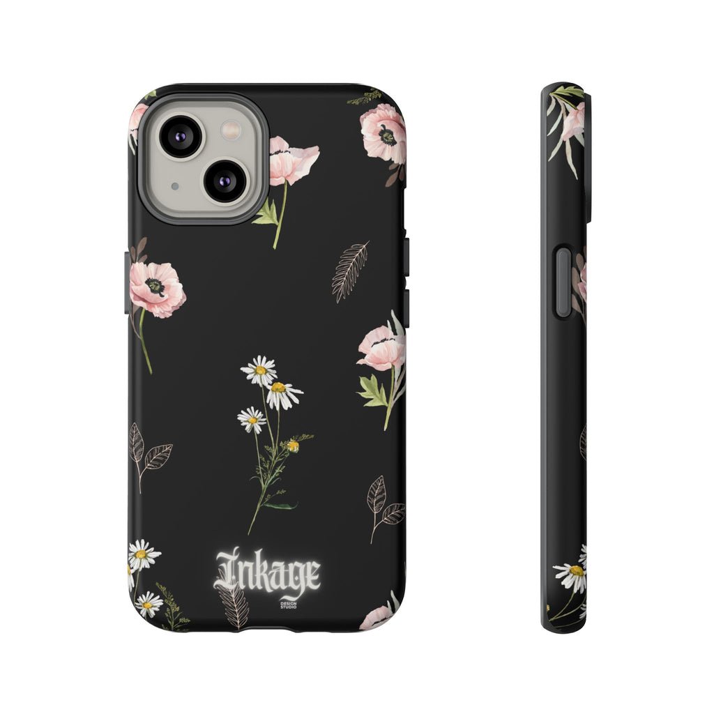 Elegant Black Florals Tough Phone Cases (Minimal)
