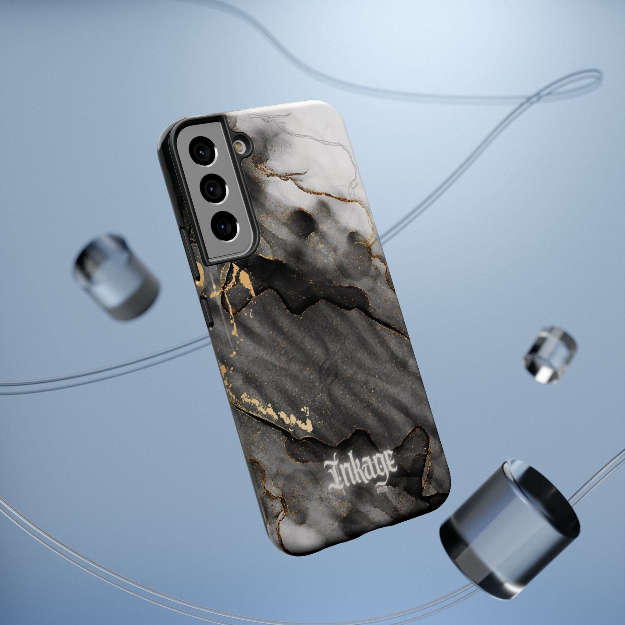 White Noir Marble Gold Foil Magnetic Phone Cases