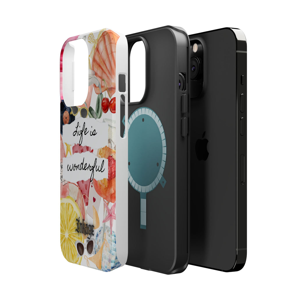 "Life is Wonderful" Quote Magnetic Phone Cases (Quote)