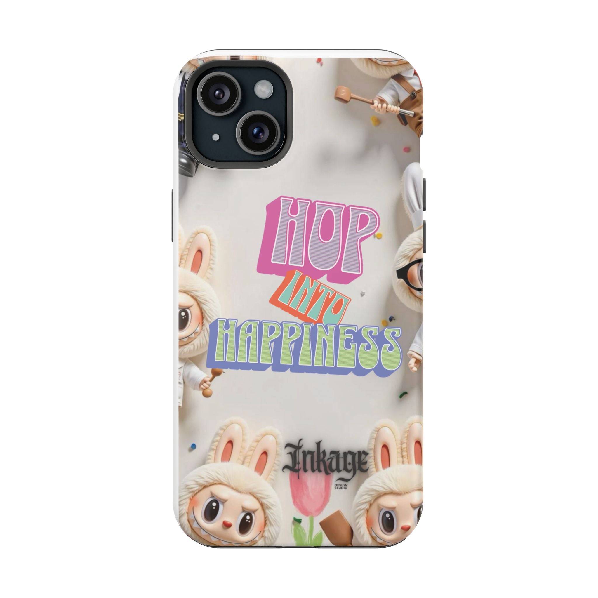 "Hop Into Happiness" Quote Magnetic Phone Case (Animation)