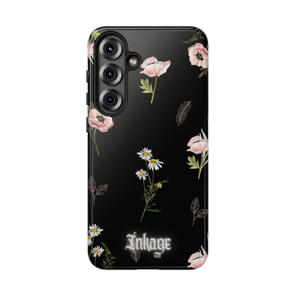 Elegant Black Florals Tough Phone Cases (Minimal)