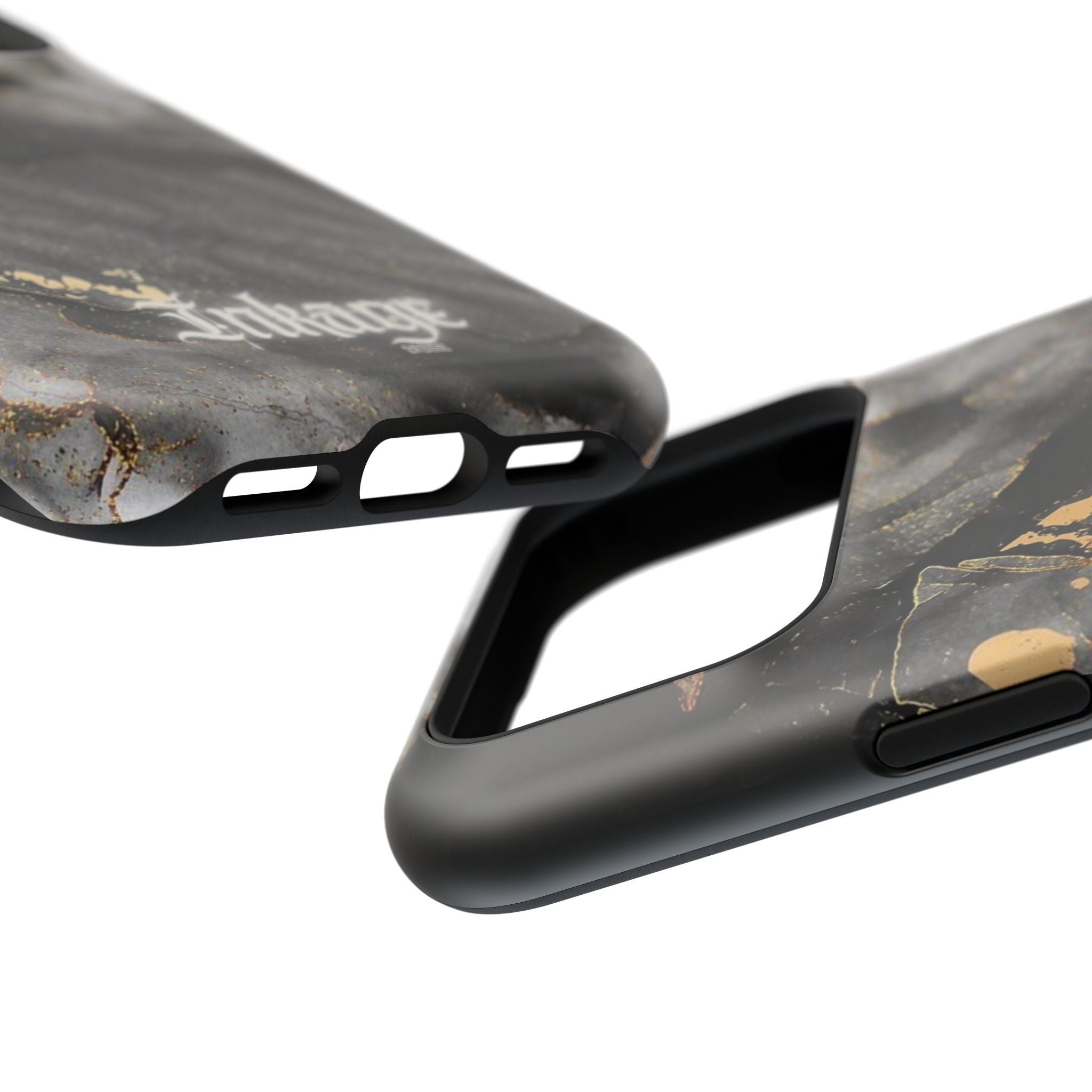 White Noir Marble Gold Foil Magnetic Phone Cases (Minimal)