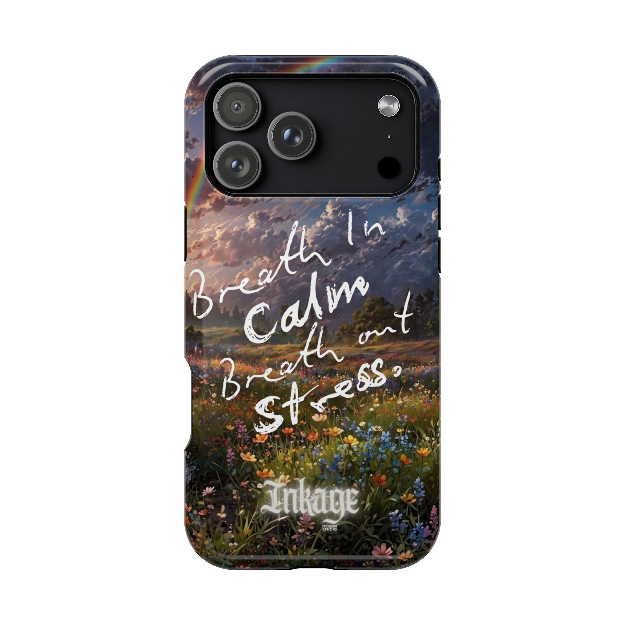 "Breath in Calm Breath out Stress" Quote Magnetic Phone Cases