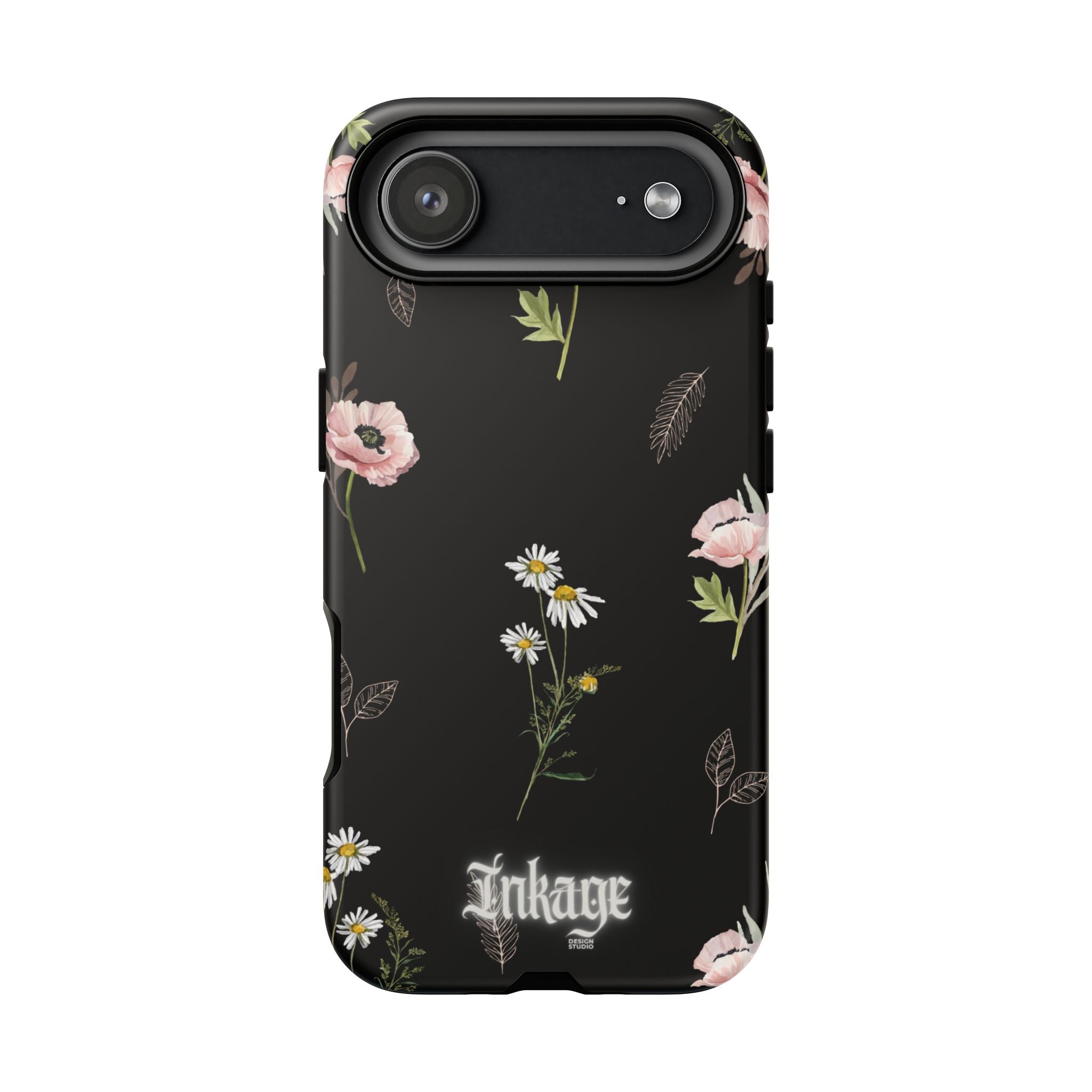 Elegant Black Florals Tough Phone Cases (Minimal)