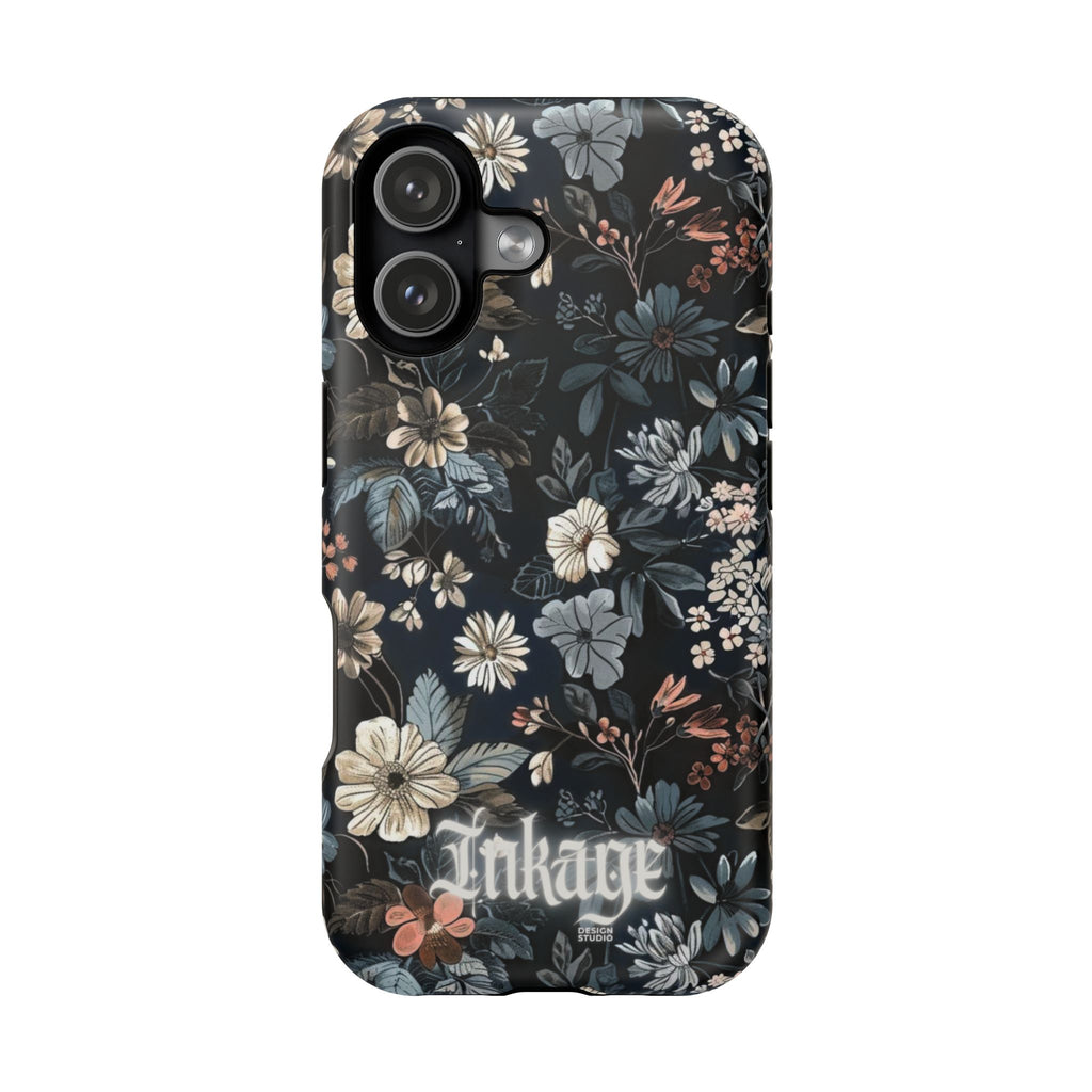Black Florals Magnetic Phone Cases (Minimal)