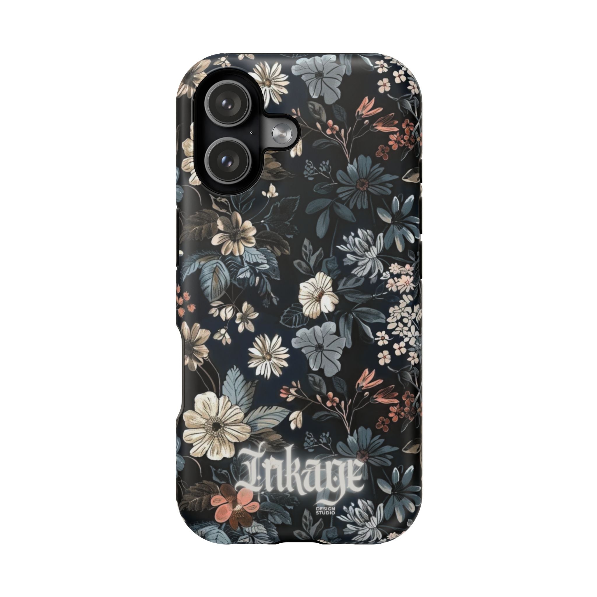Black Florals Magnetic Phone Cases (Minimal)