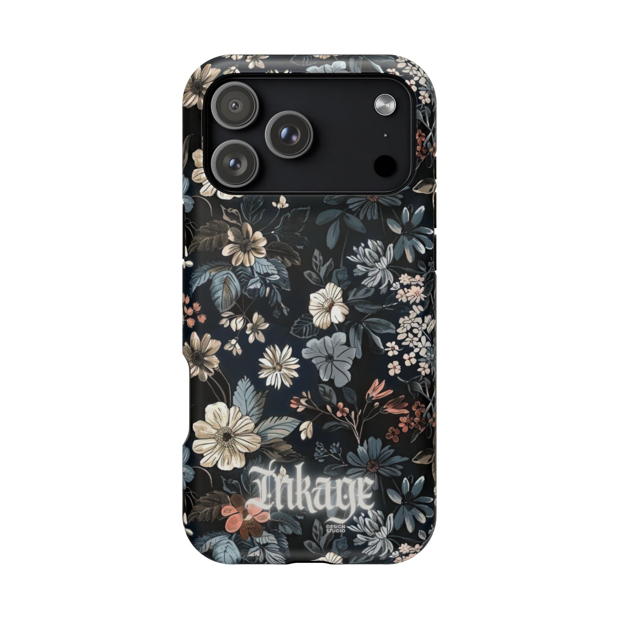 Black Florals Magnetic Phone Cases (Minimal)