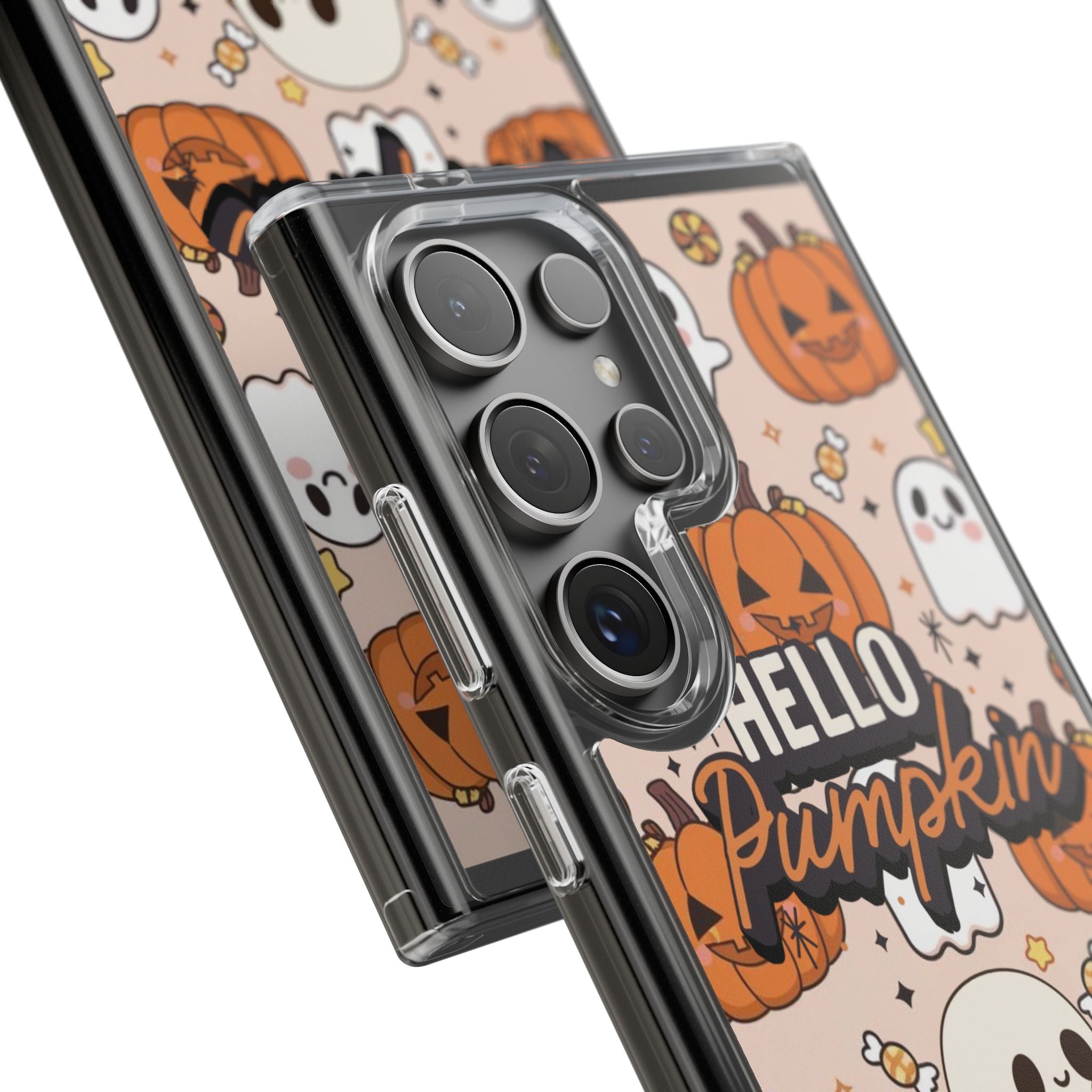 Cute Pumpkin Ghost Clear Impact Phone Case (Season)