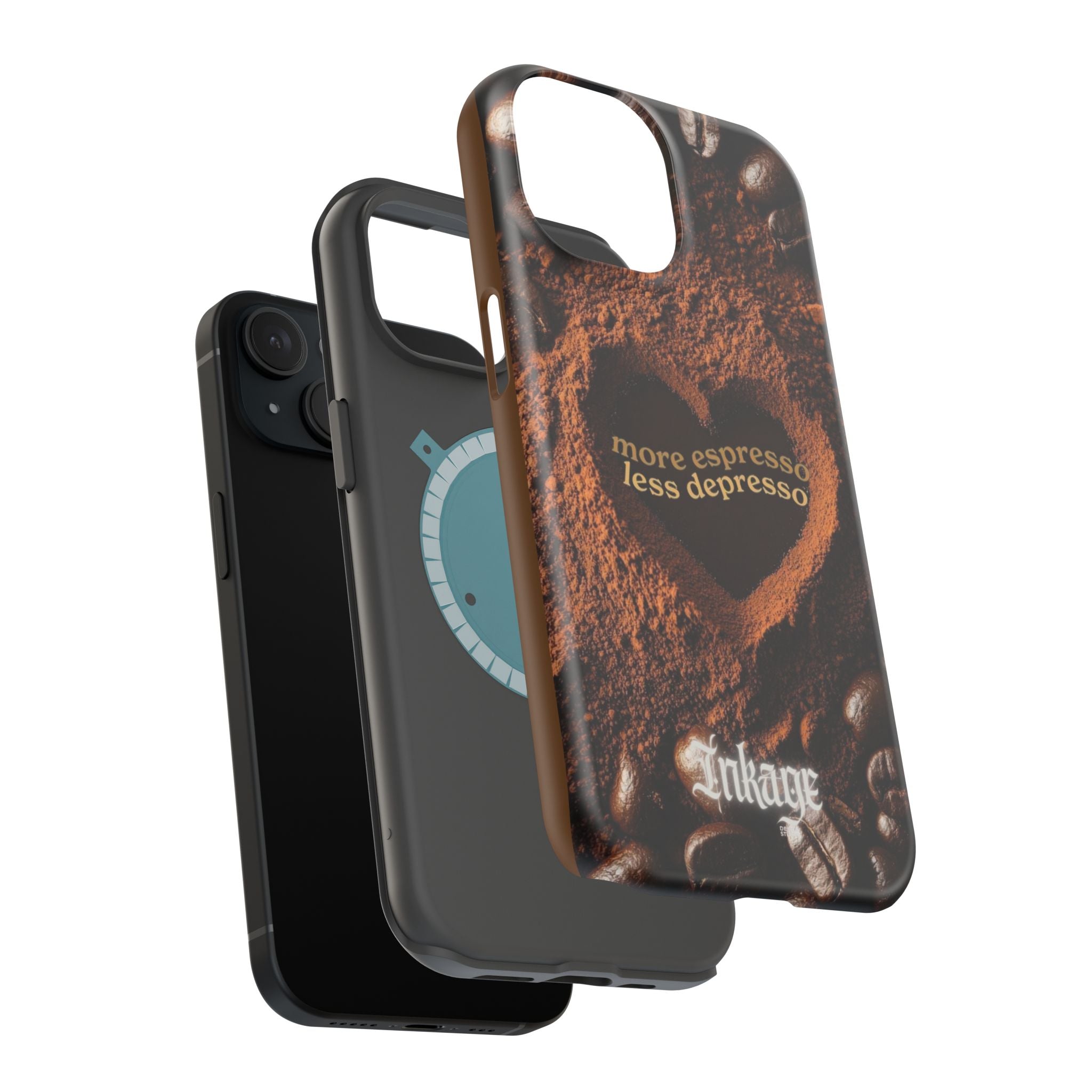 "More Espresso Less Depresso" Magnetic Phone Cases (Quote)