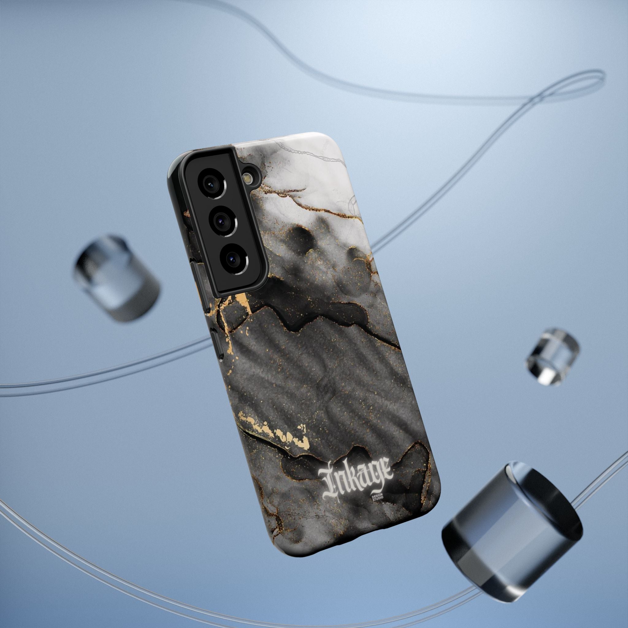 White Noir Marble Gold Foil Magnetic Phone Cases