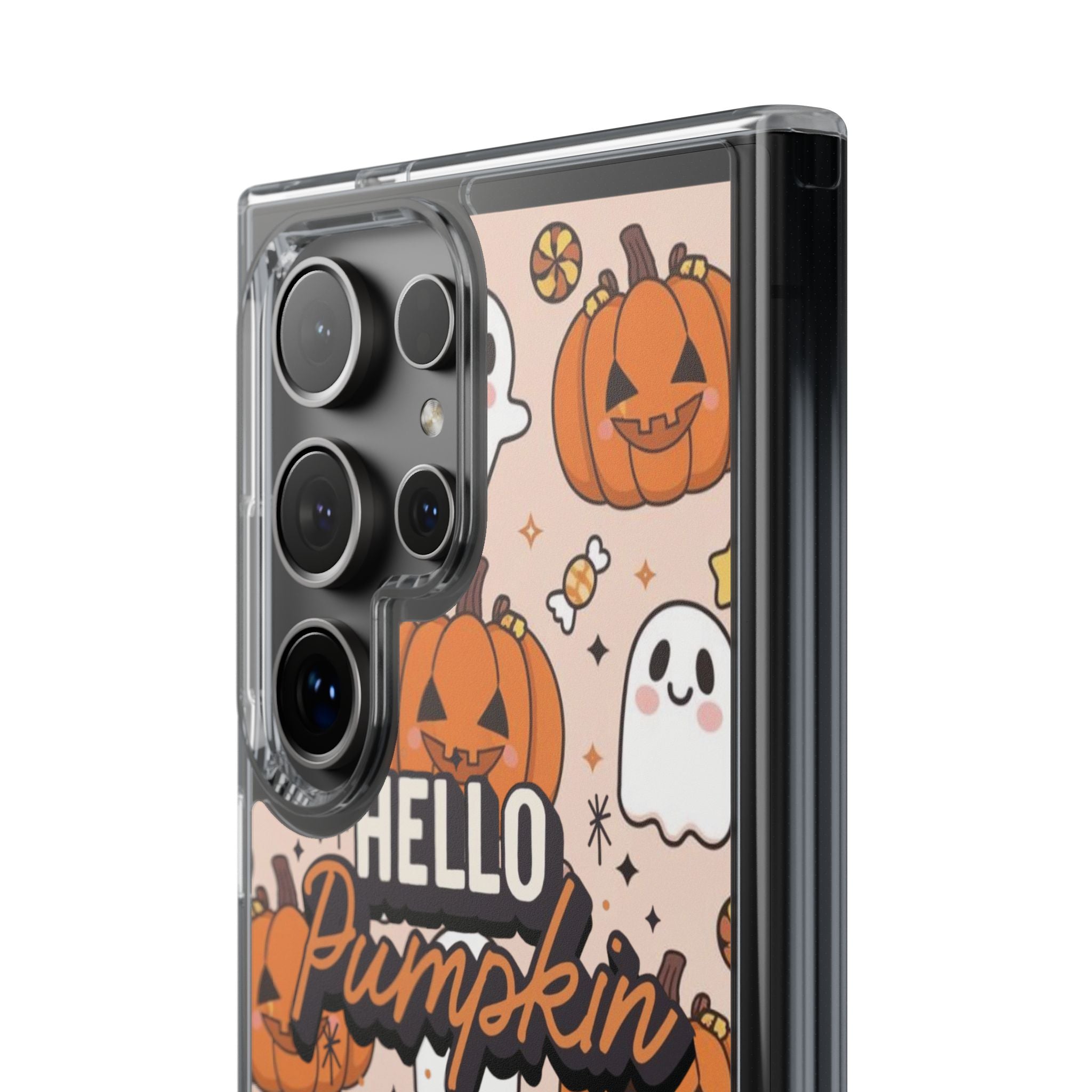 Cute Pumpkin Ghost Clear Impact Phone Case (Season)