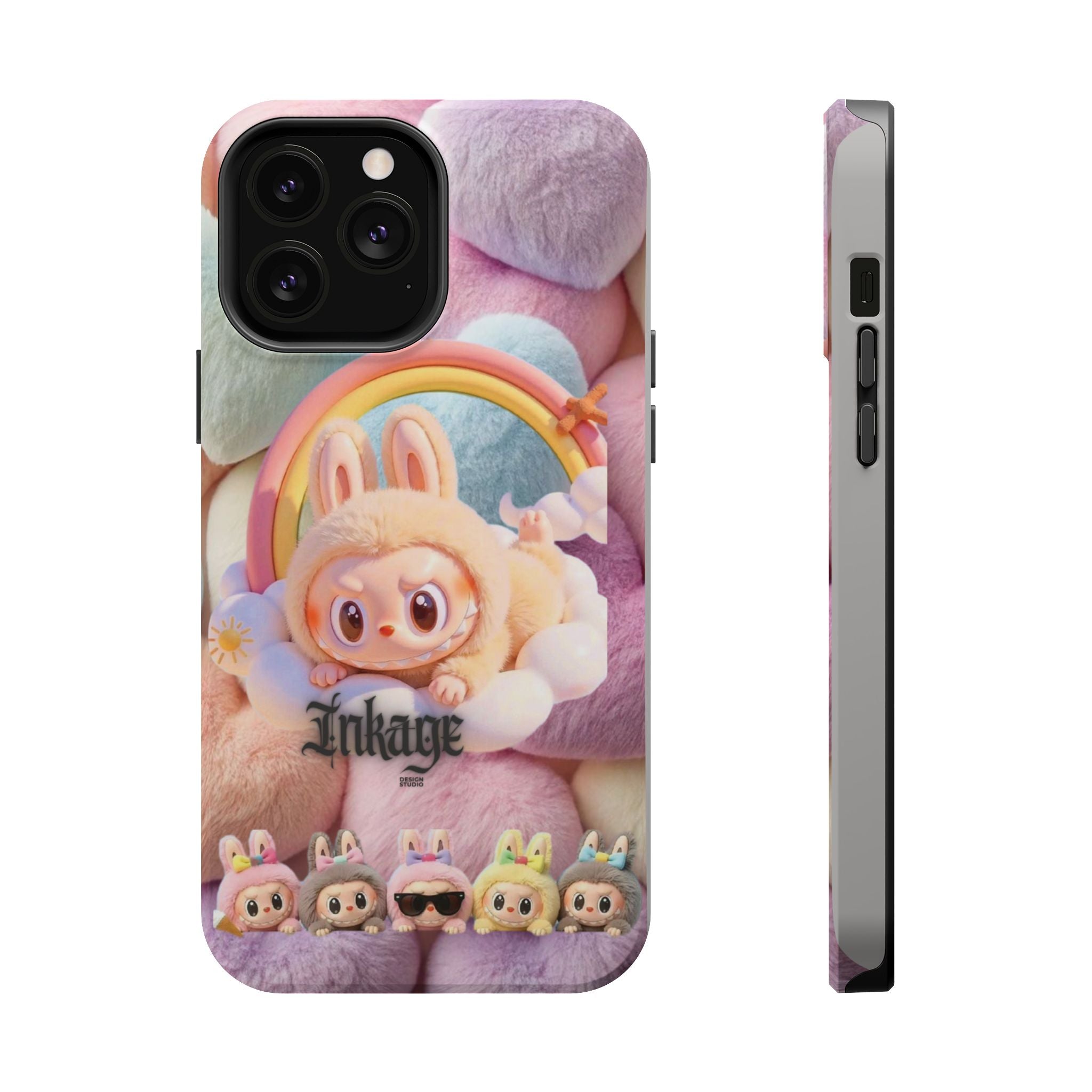 Pastel Rainbow Labubu Magnetic Phone Cases (Animation)