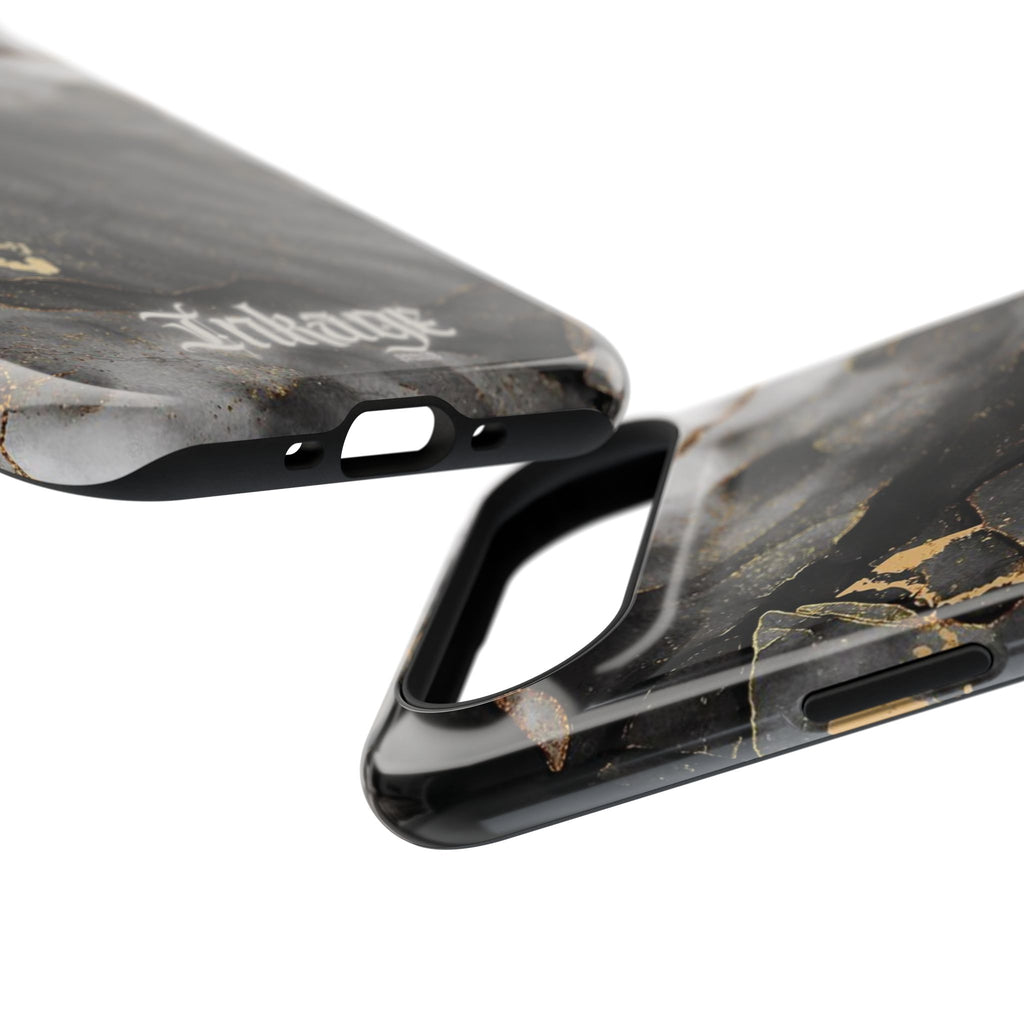 White Noir Marble Gold Foil Magnetic Phone Cases