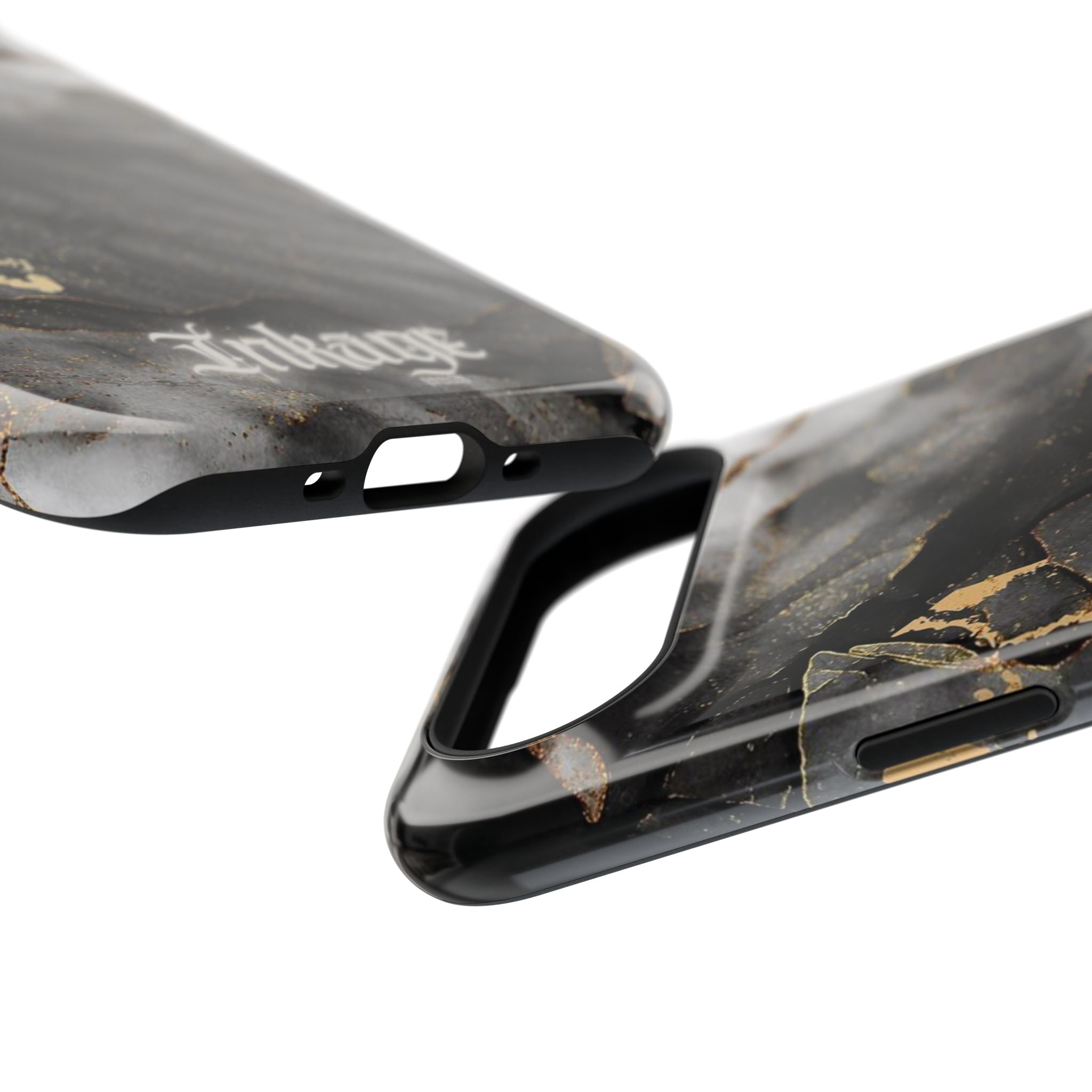 White Noir Marble Gold Foil Magnetic Phone Cases