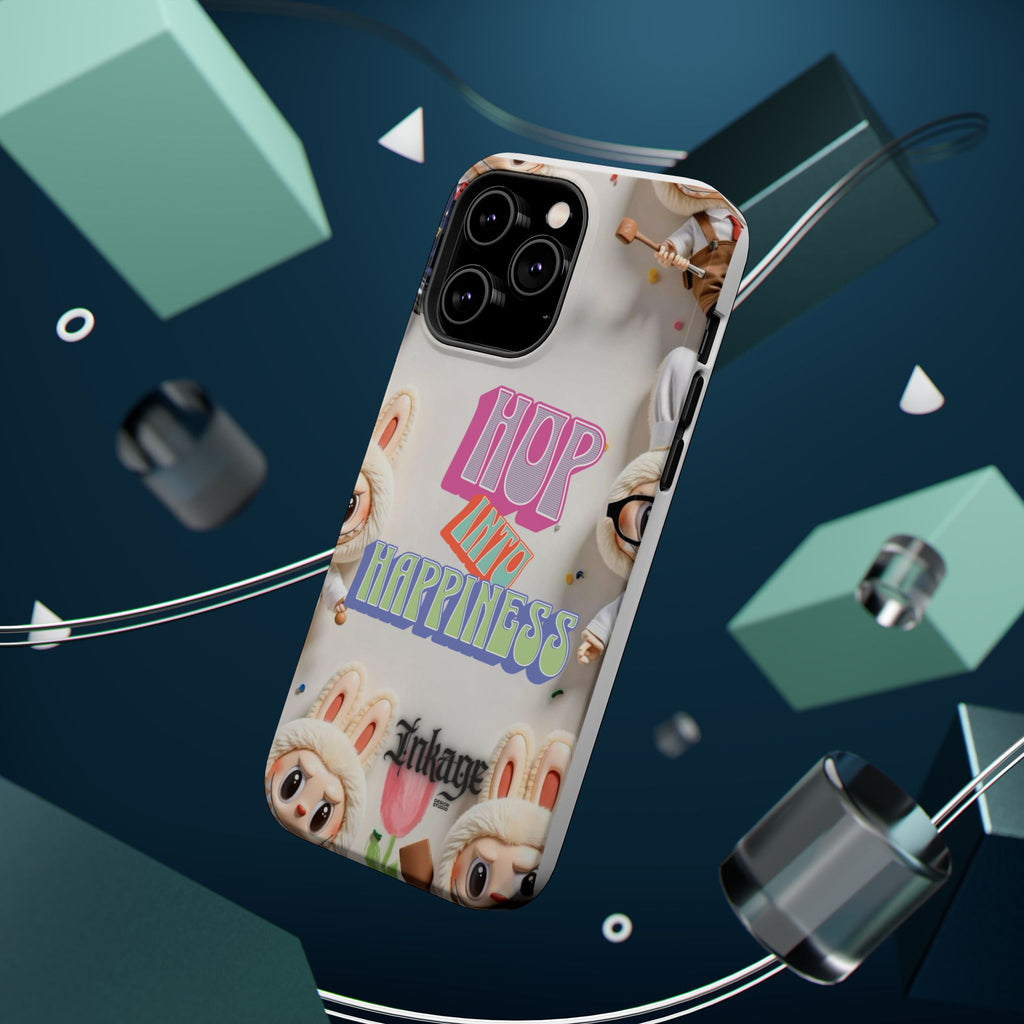 "Hop Into Happiness" Quote Magnetic Phone Case (Animation)