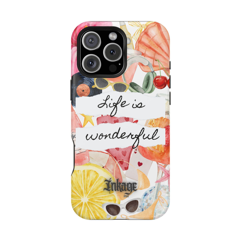 "Life is Wonderful" Quote Magnetic Phone Cases