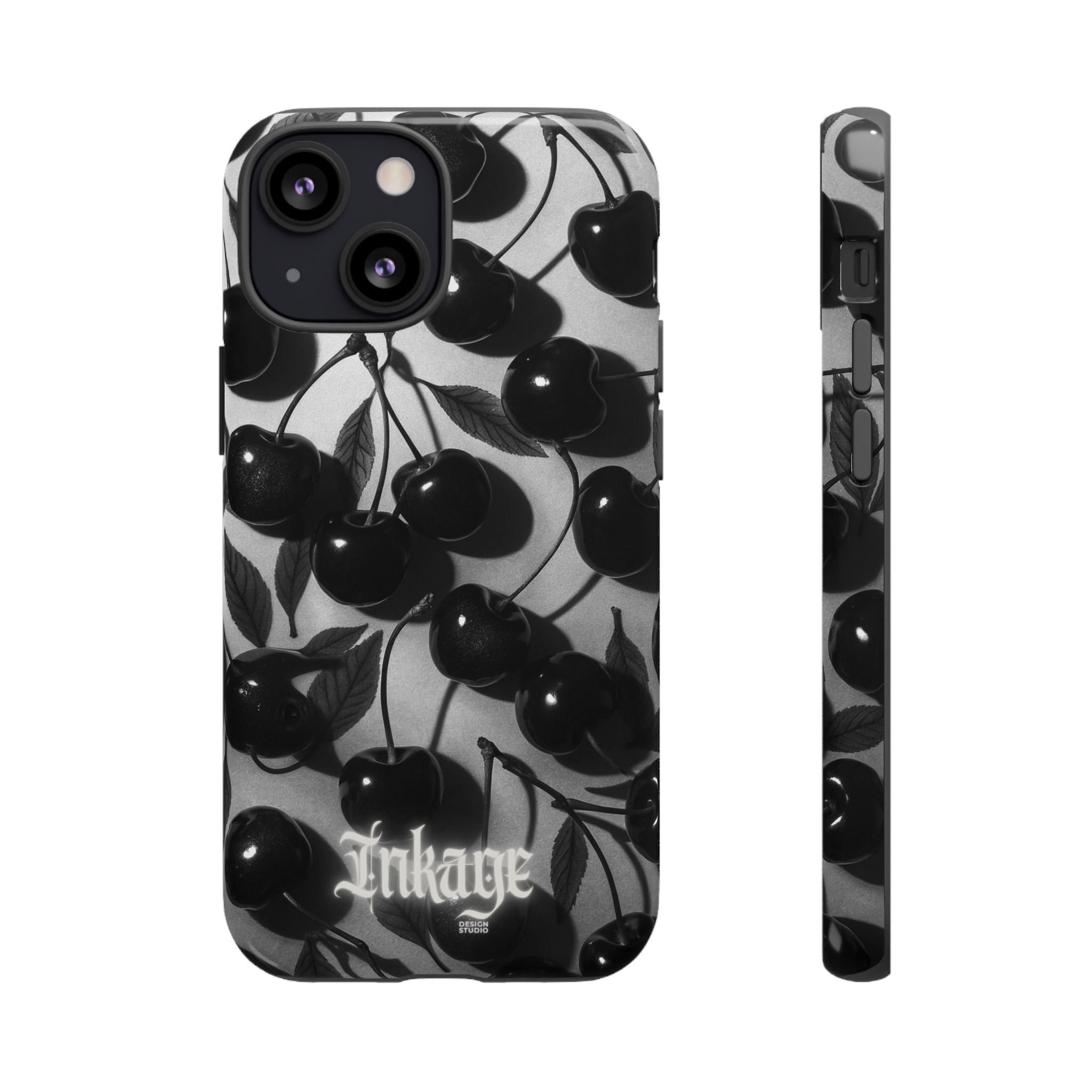 Black Cherry Print Tough Phone Cases (Minimal)