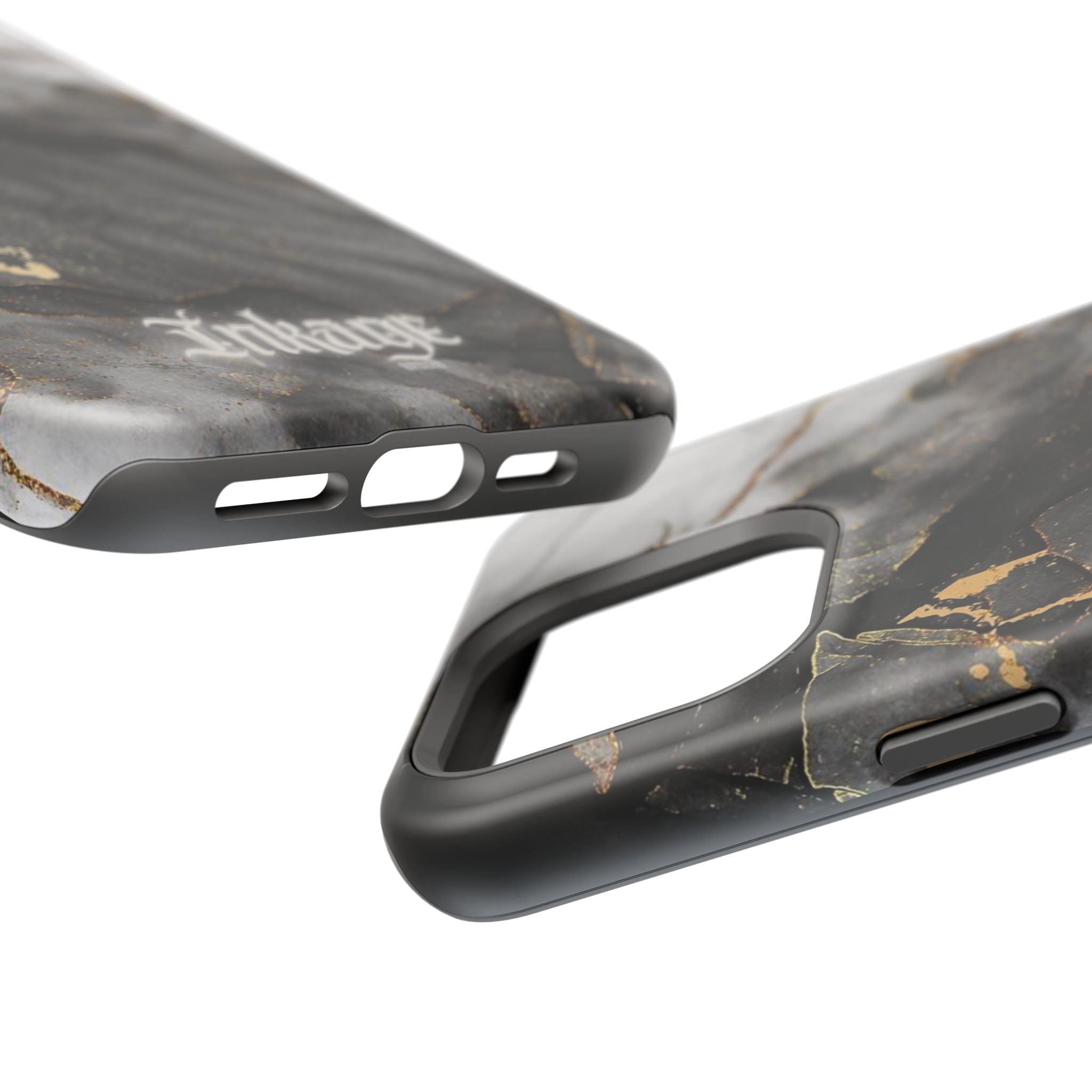 White Noir Marble Gold Foil Magnetic Phone Cases