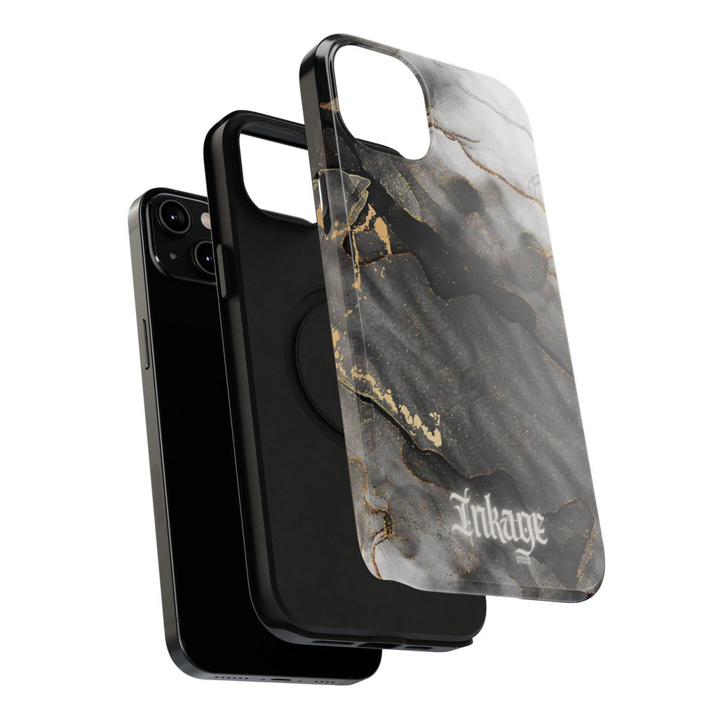 White Noir Marble Gold Foil Magnetic Phone Cases