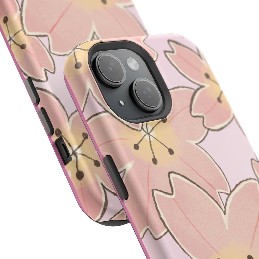 Charming Floral Magnetic Phone Case (Minimal)