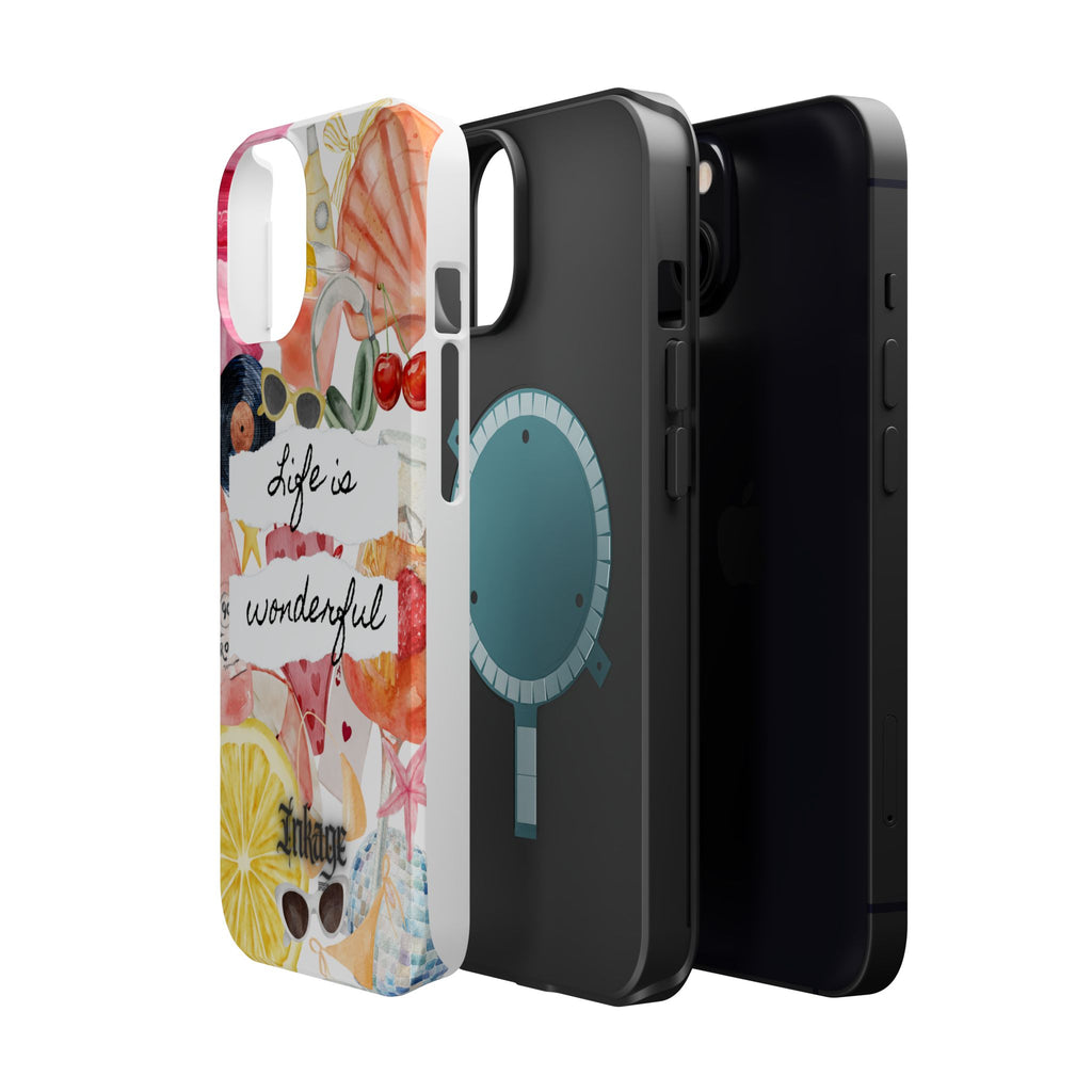 "Life is Wonderful" Quote Magnetic Phone Cases (Quote)