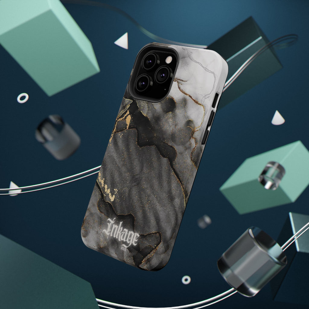 White Noir Marble Gold Foil Magnetic Phone Cases