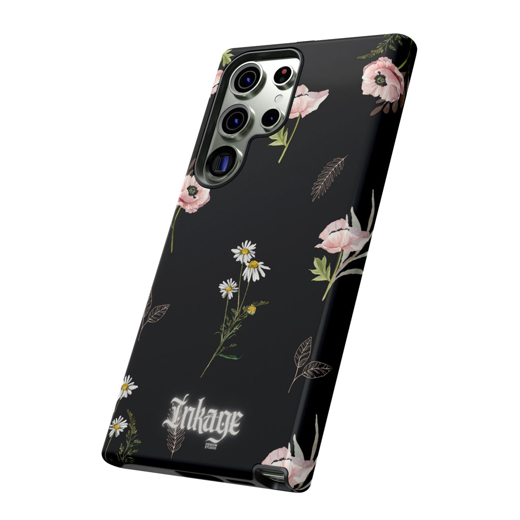 Elegant Black Florals Tough Phone Cases (Minimal)