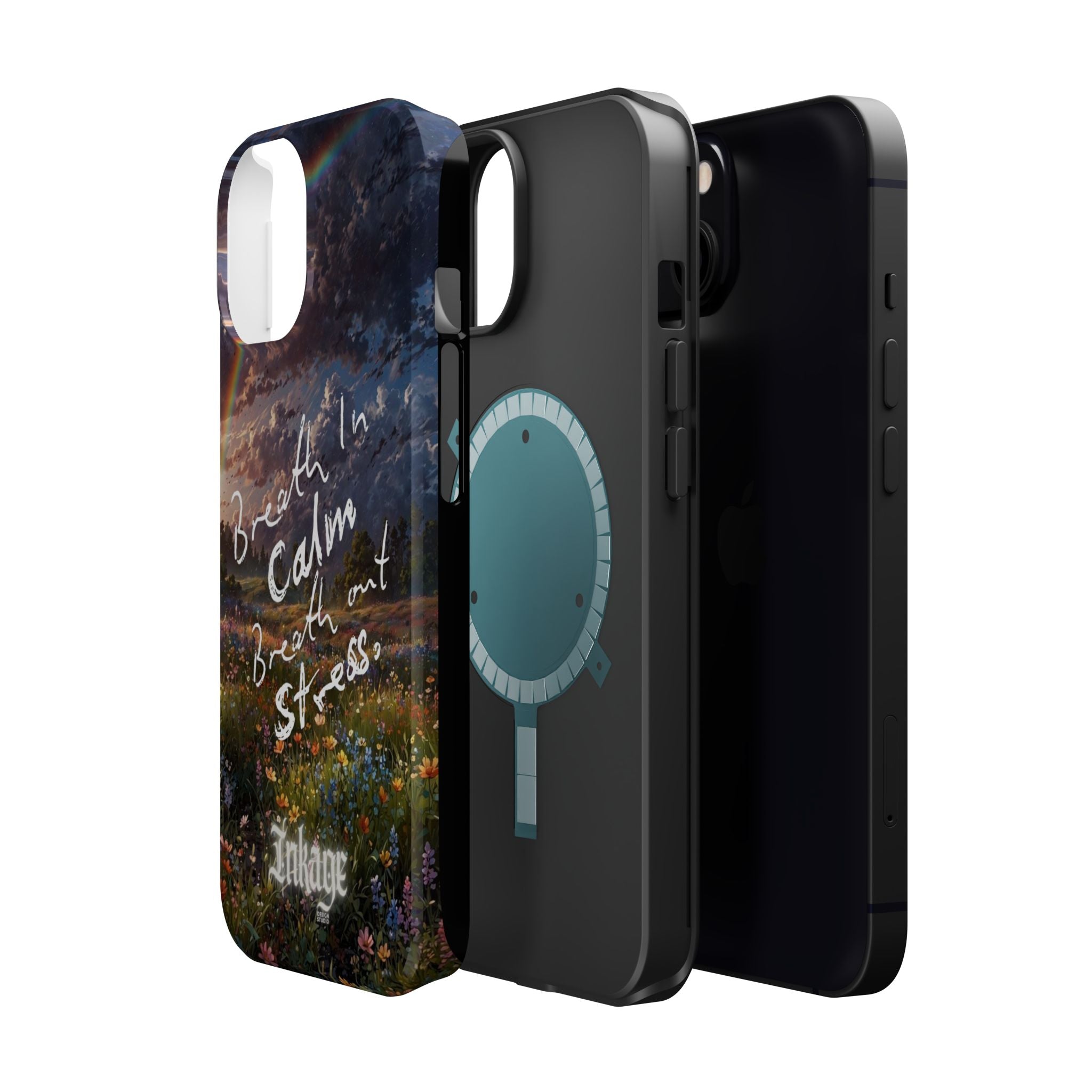 "Breath in Calm Breath out Stress" Magnetic Phone Cases (Quote)