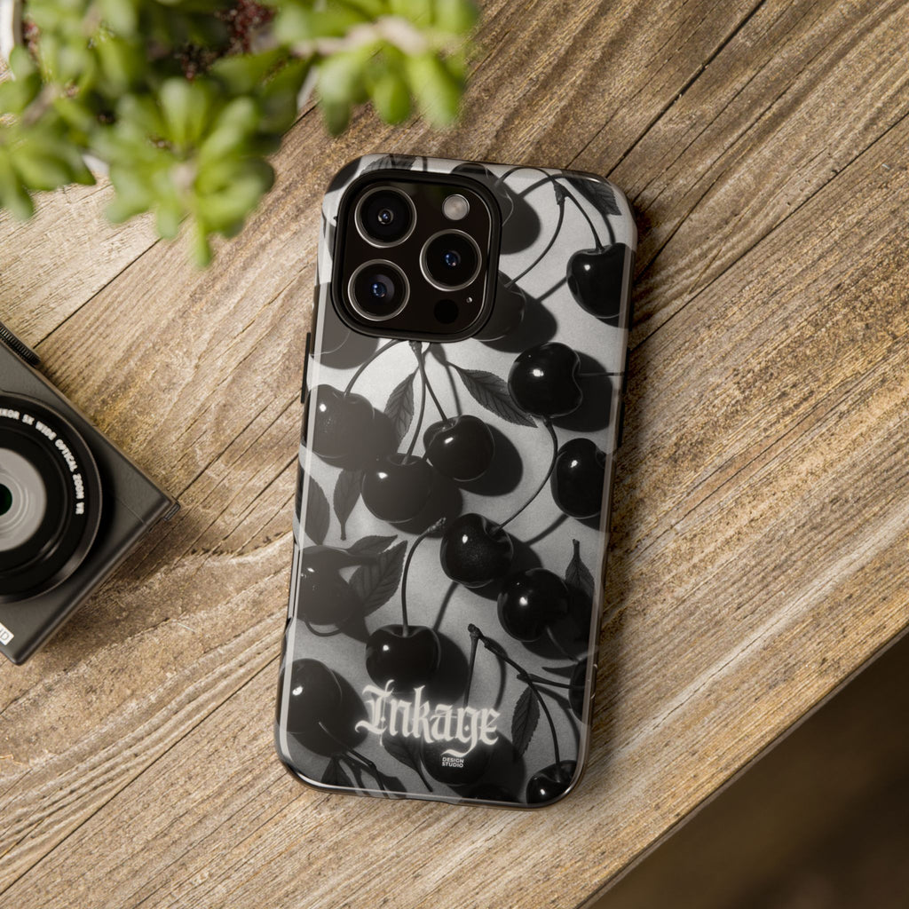 Black Cherry Print Tough Phone Cases (Minimal)