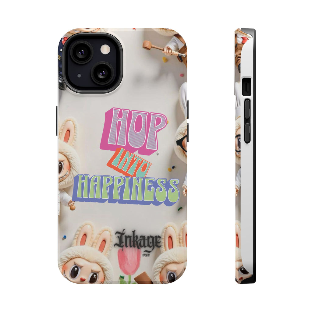 "Hop Into Happiness" Quote Magnetic Phone Case (Animation)