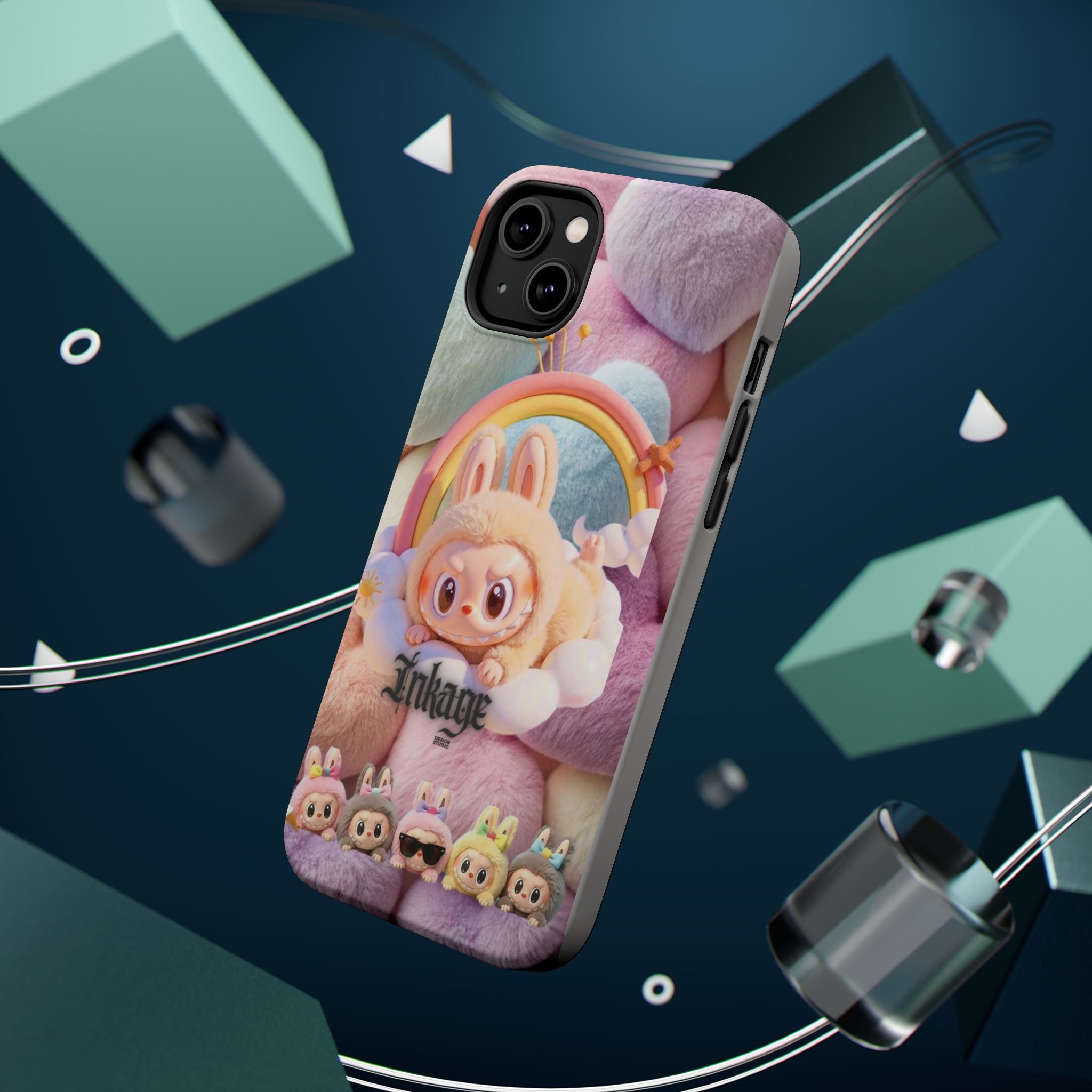 Pastel Rainbow Labubu Magnetic Phone Cases (Animation)