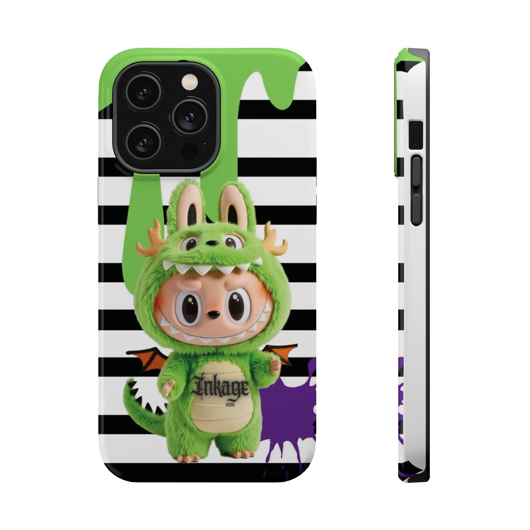 Greenie Labubu Spooky Magnetic Phone Case (Animation)