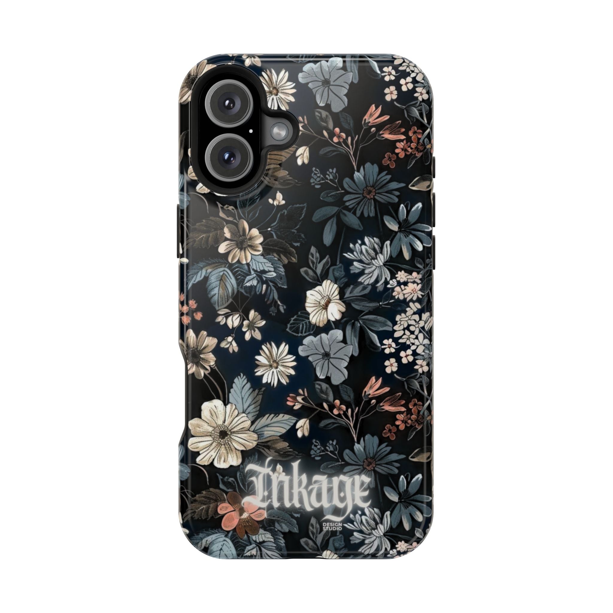 Black Florals Magnetic Phone Cases (Minimal)