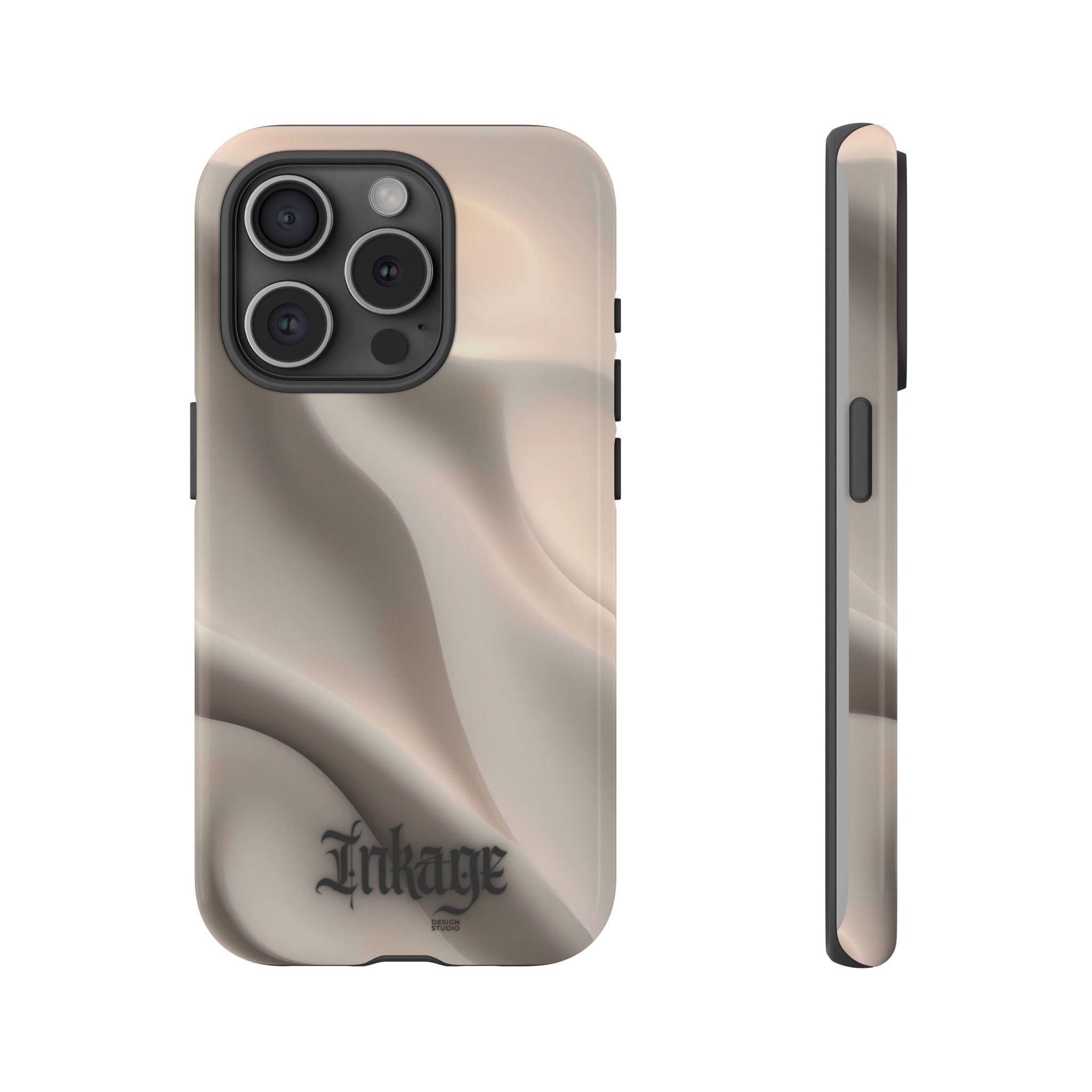 Beige Wavy Flow Tough Phone Case (Minimal)