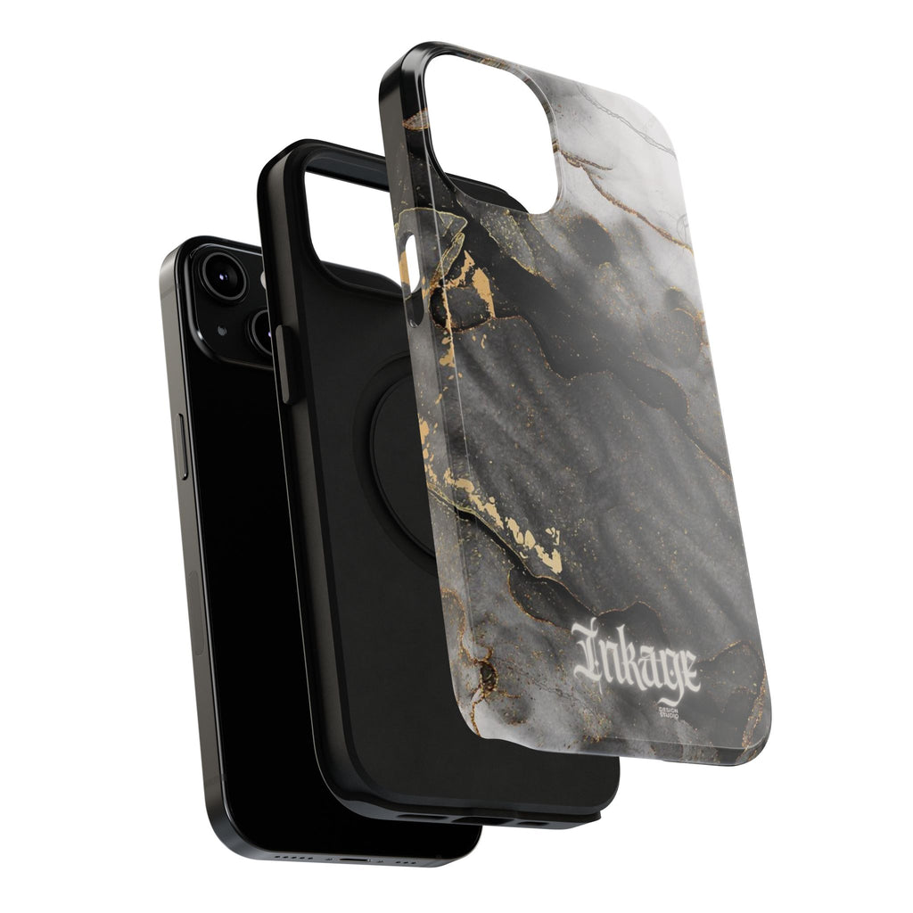 White Noir Marble Gold Foil Magnetic Phone Cases