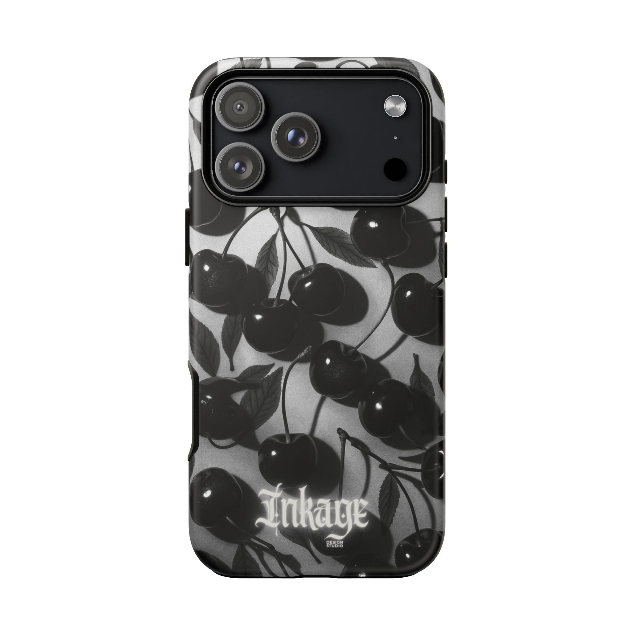 Black Cherry Print Tough Phone Cases (Minimal)