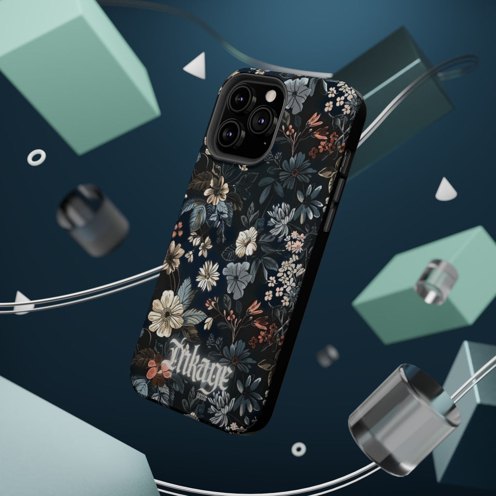 Black Florals Magnetic Phone Cases (Minimal)