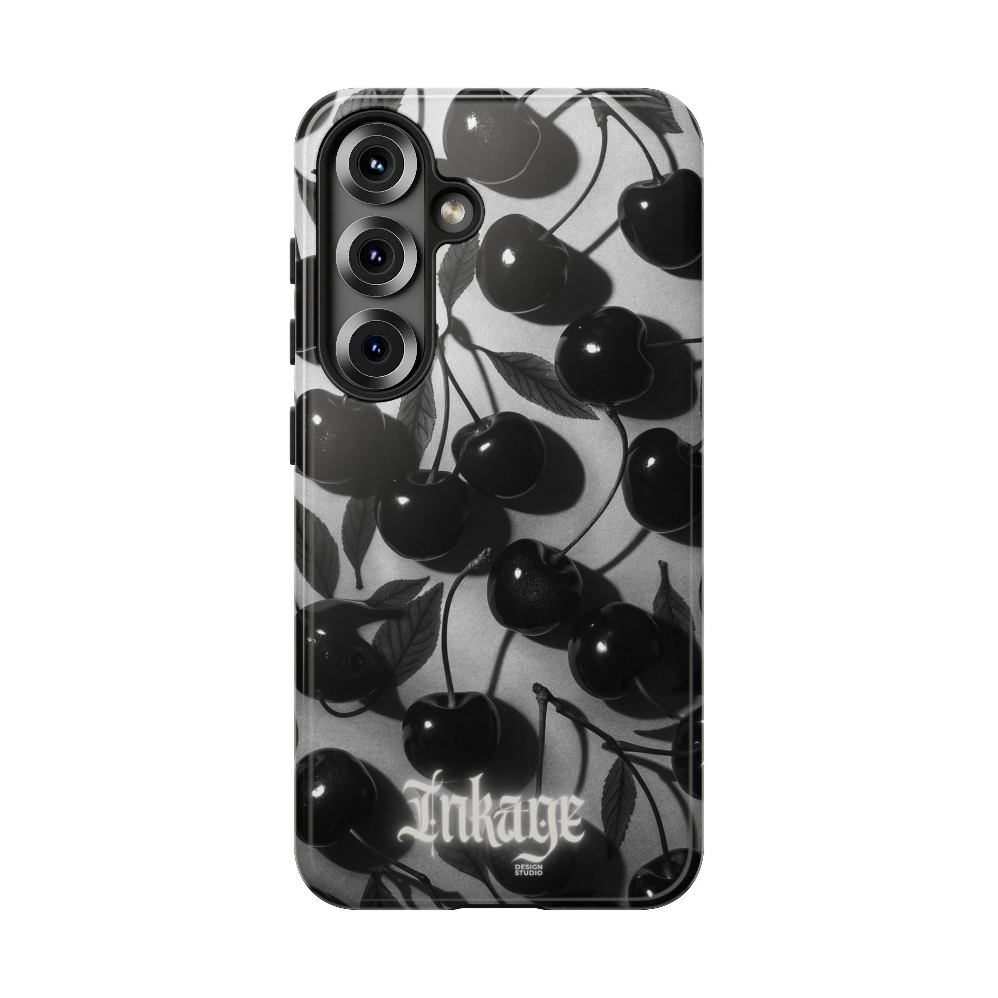 Black Cherry Print Tough Phone Cases (Minimal)