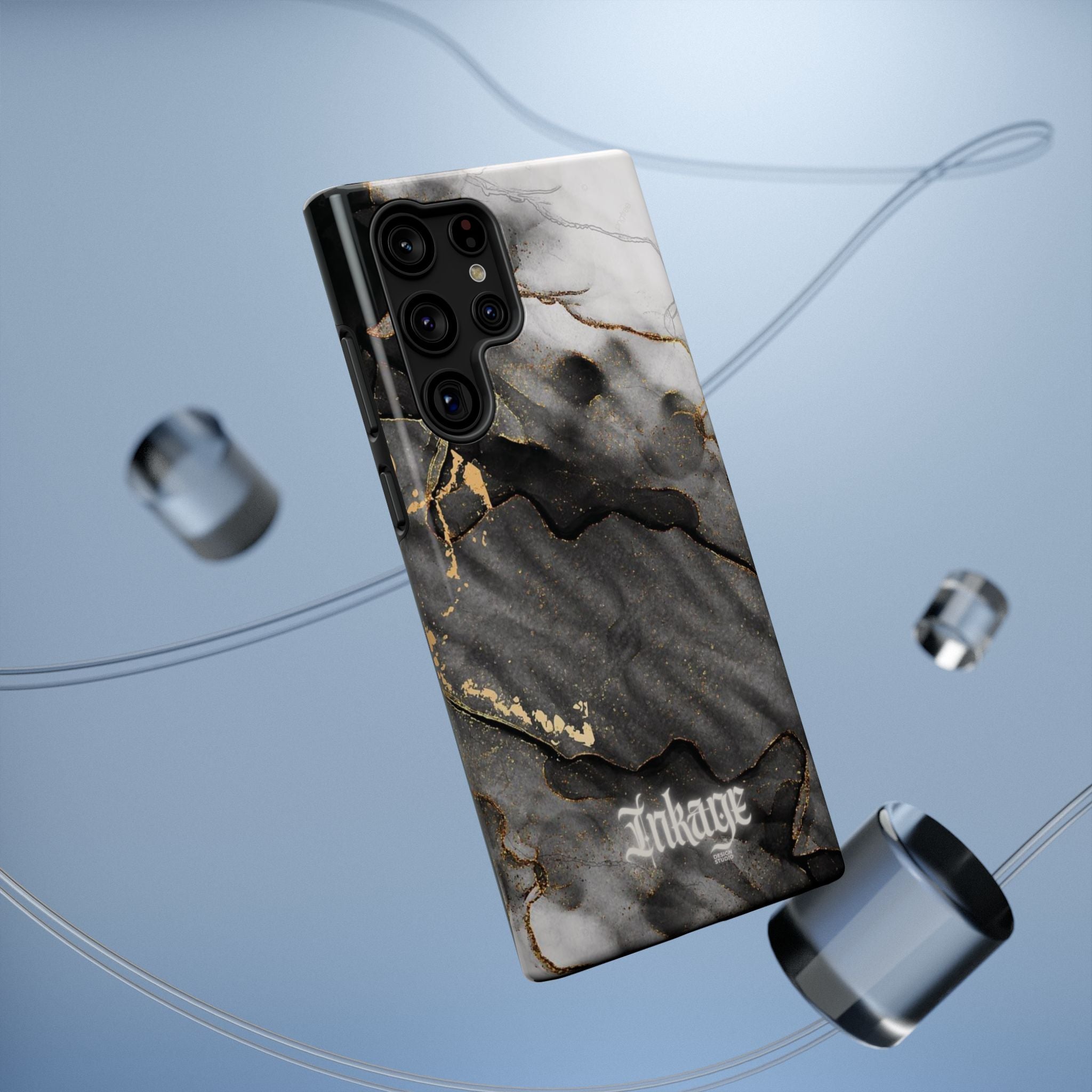 White Noir Marble Gold Foil Magnetic Phone Cases