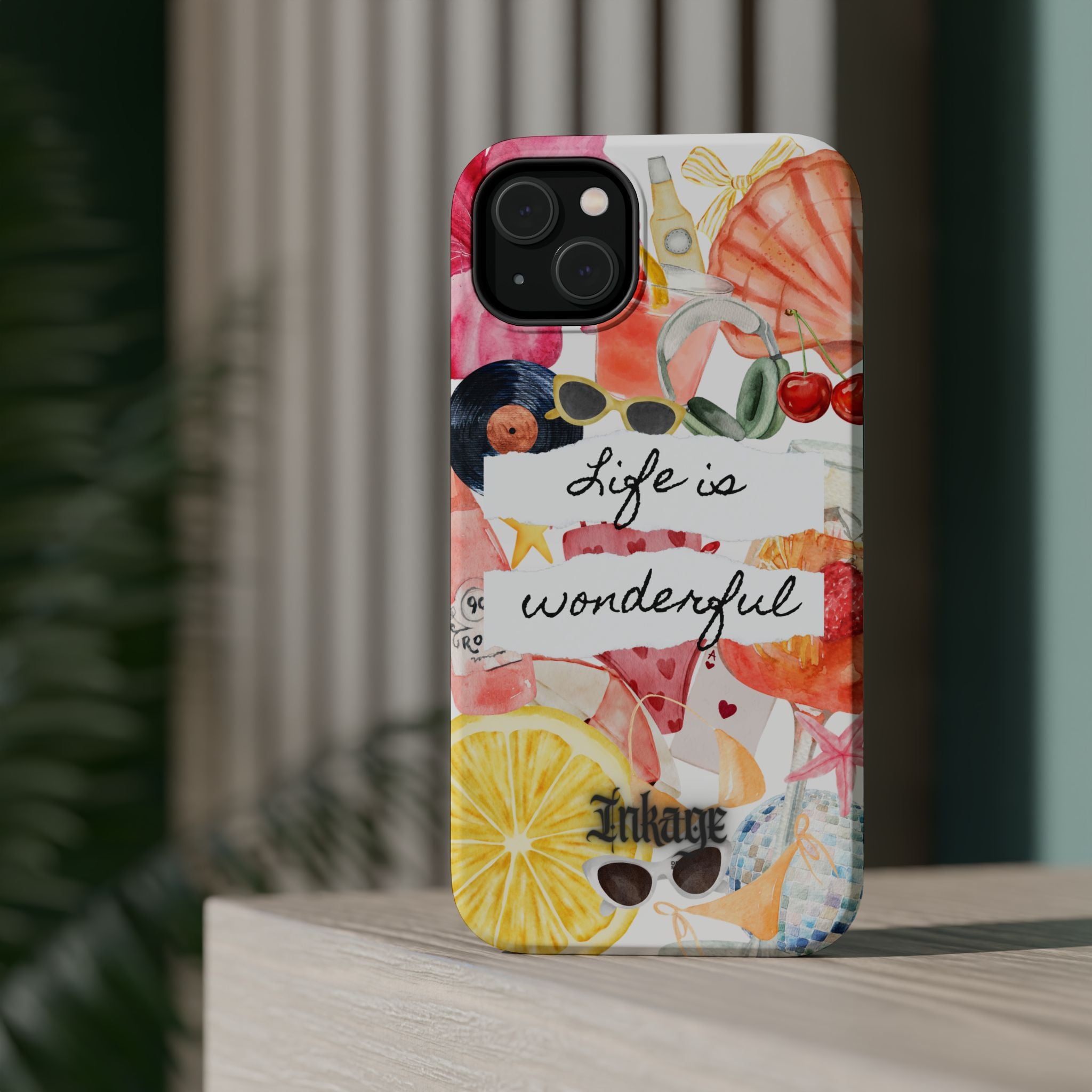 "Life is Wonderful" Quote Magnetic Phone Cases (Quote)