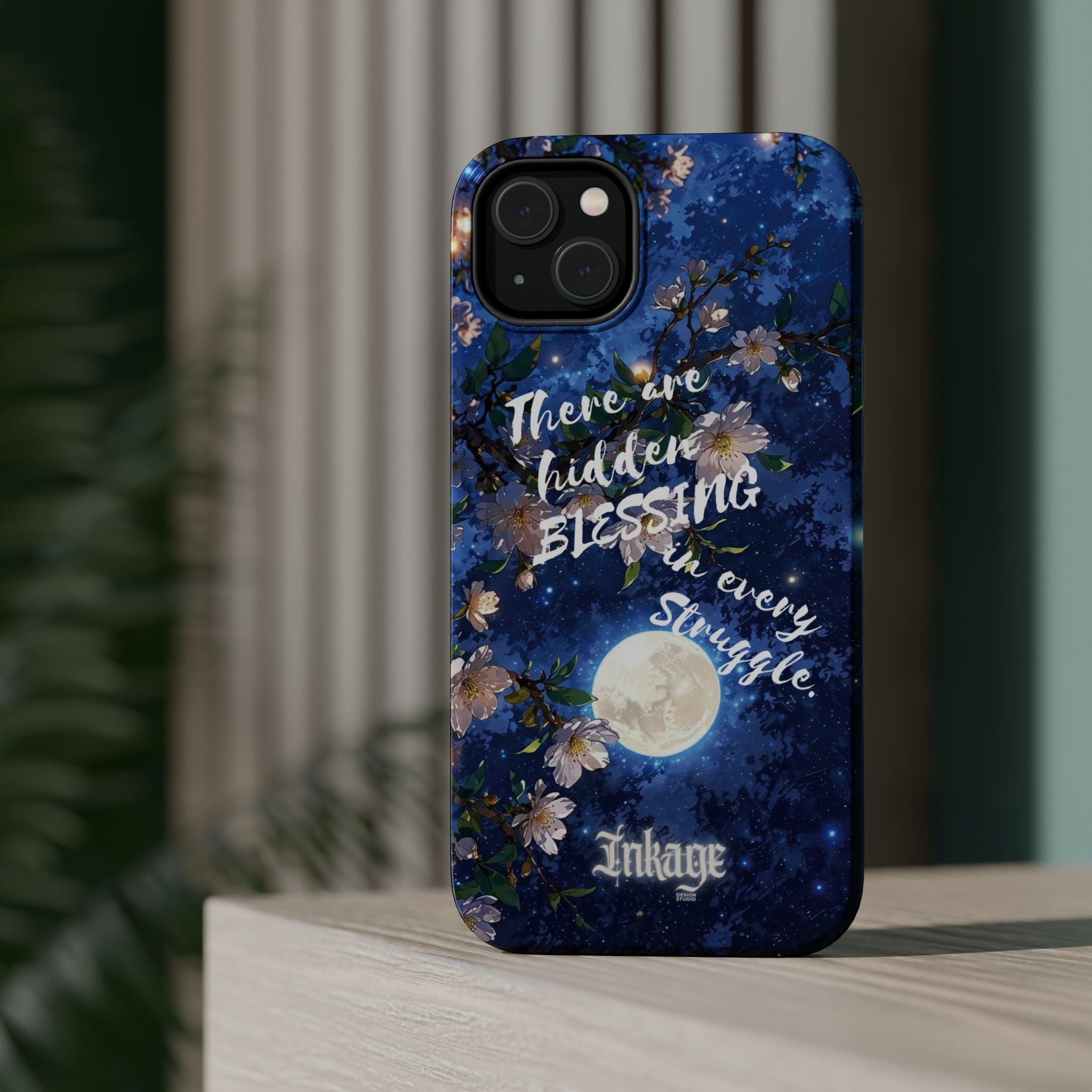 “Moonlit Blessing” Quote Magnetic Phone Cases