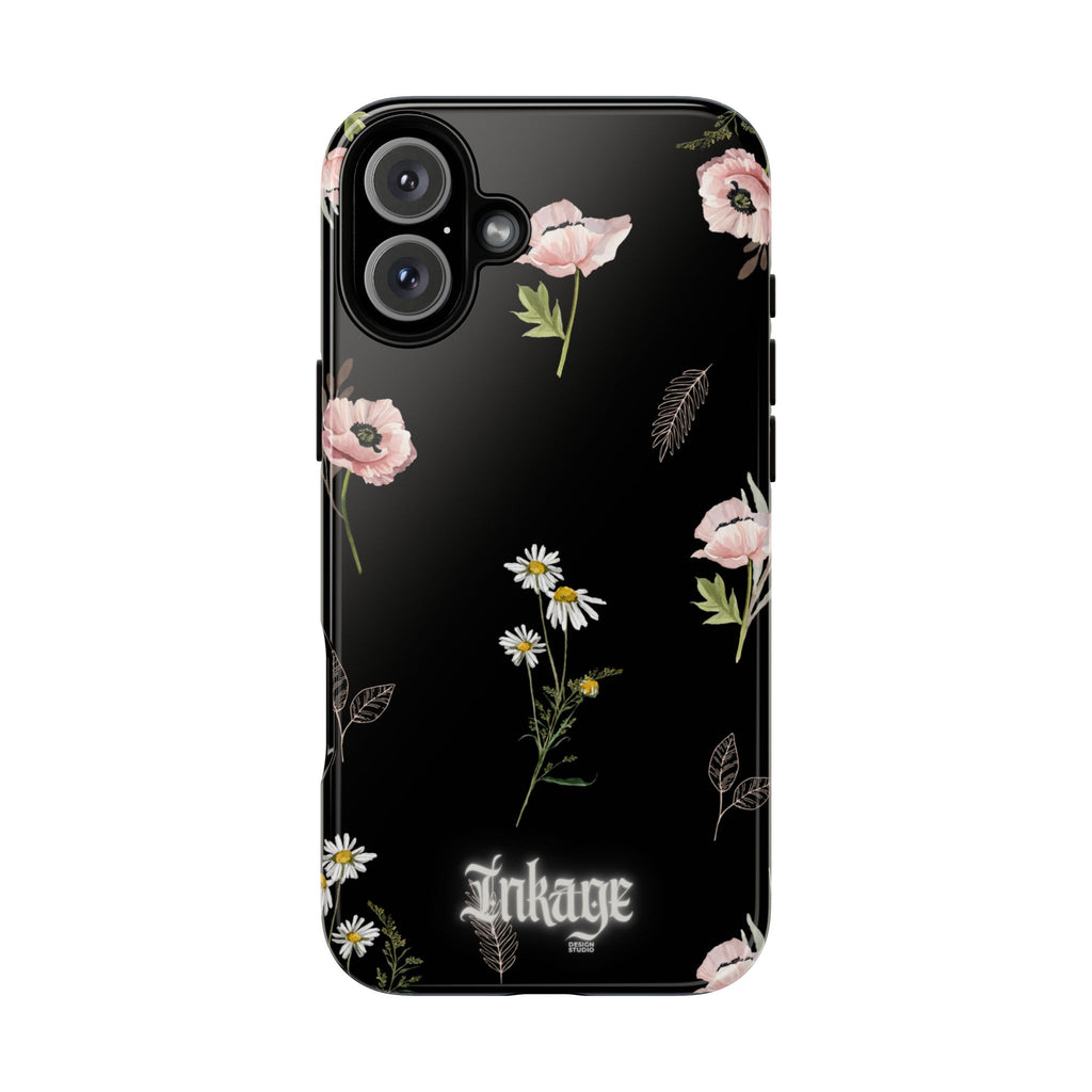 Elegant Black Florals Tough Phone Cases (Minimal)