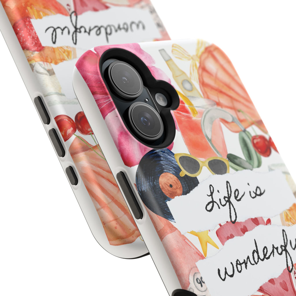 "Life is Wonderful" Quote Magnetic Phone Cases (Quote)