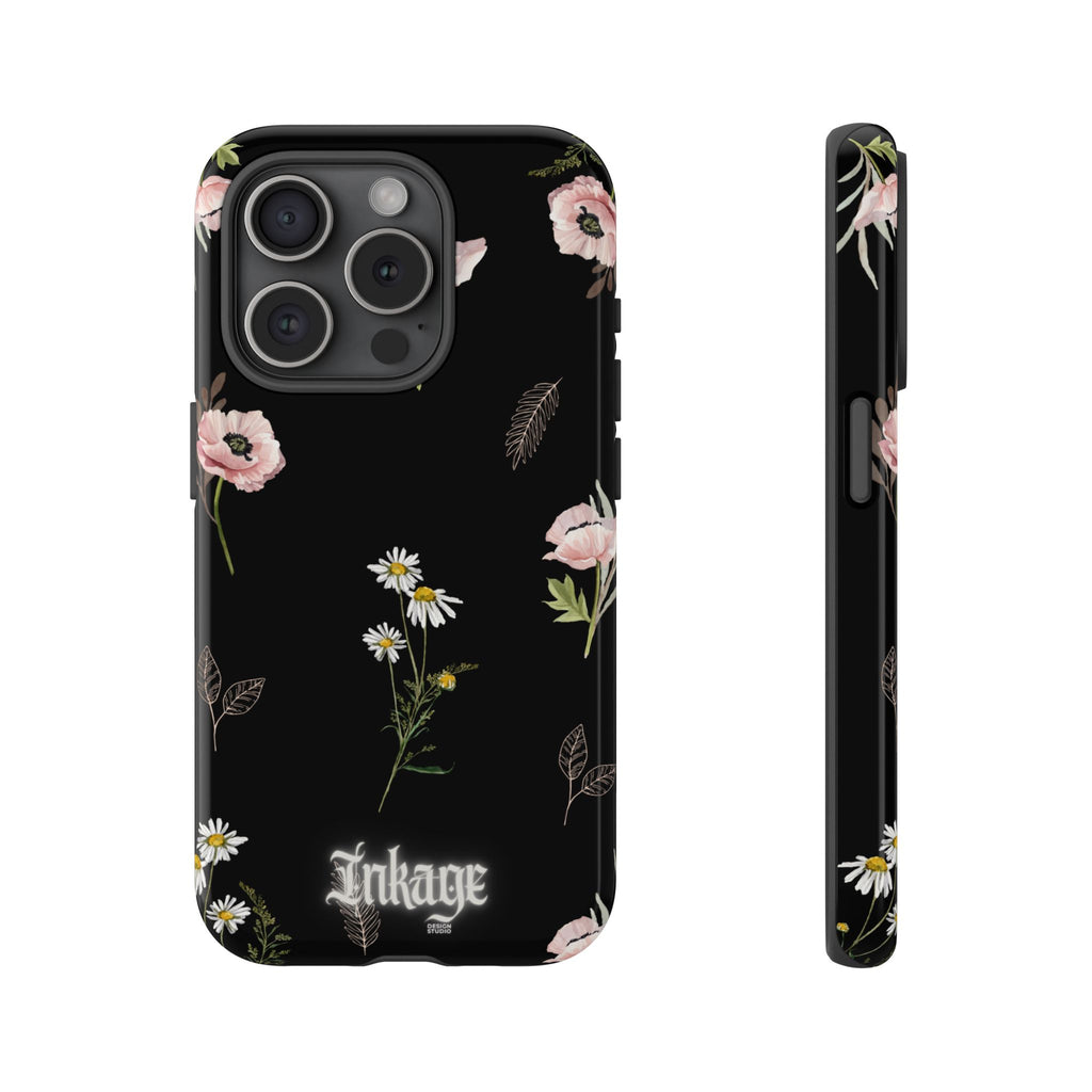 Elegant Black Florals Tough Phone Cases (Minimal)