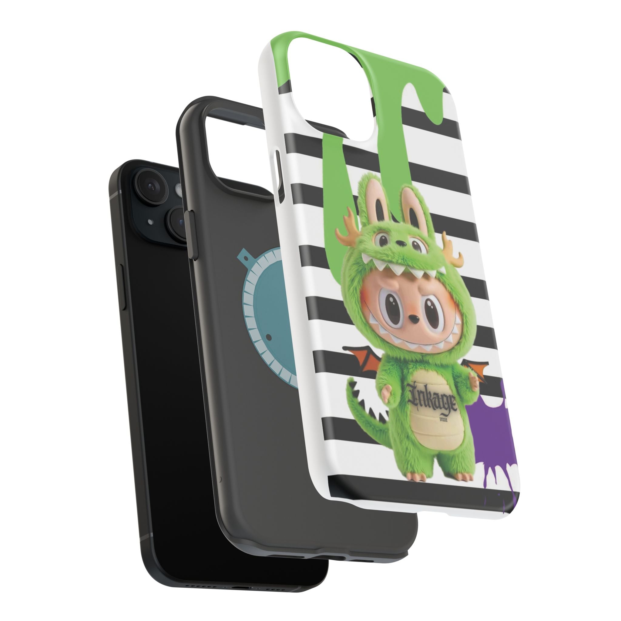 Greenie Labubu Spooky Magnetic Phone Case (Animation)