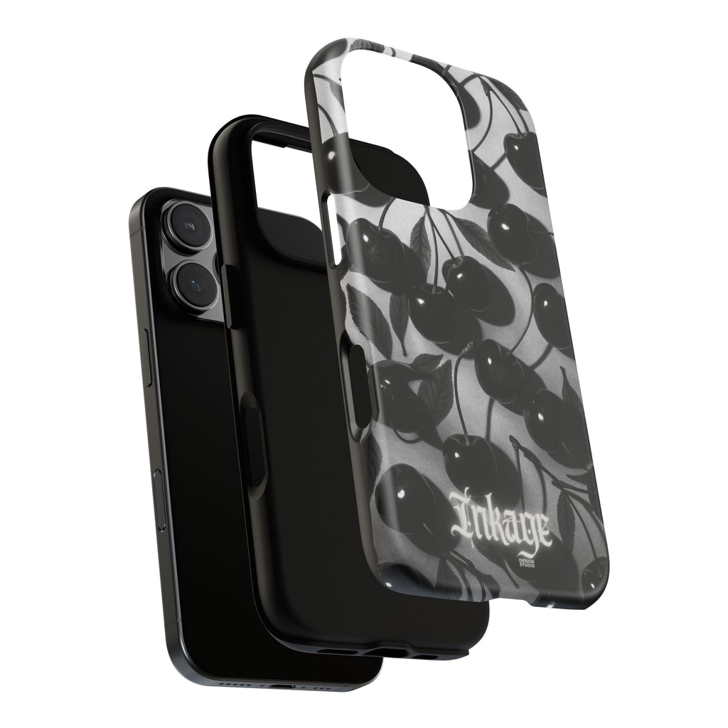 Black Cherry Print Tough Phone Cases (Minimal)